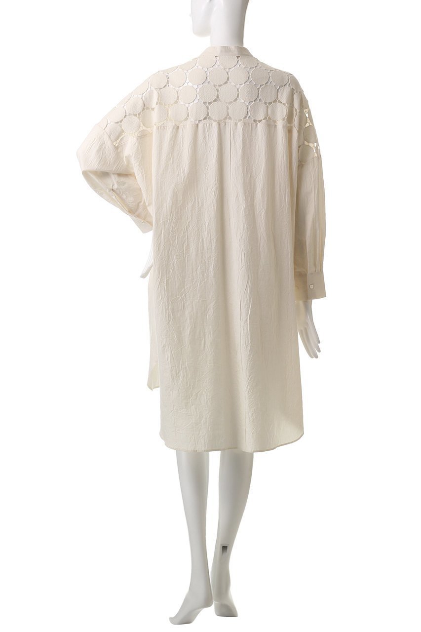 【ミズイロ インド/mizuiro ind】のlace mix stand collar shirt OP ワンピース 人気、トレンドファッション・服の通販 founy(ファニー) 　ファッション　Fashion　レディースファッション　Fashion for Women　ワンピース　Dresses　チュニック　Tunic Tops & Dresses　スタンド　Stand Collar, Upright Stand　スリーブ　Sleeve, Long Sleeve / Short Sleeve　チュニック　Tunic, Long Top　フェミニン　Feminine, Girly　レース　Lace, Lace Fabric　ロング　Long, Long-Length　夏　Summer　春　Spring　S/S・春夏　SS, Spring/Summer, Warm Season　other-4|ID: prp329100004383034 ipo3291000000032876965