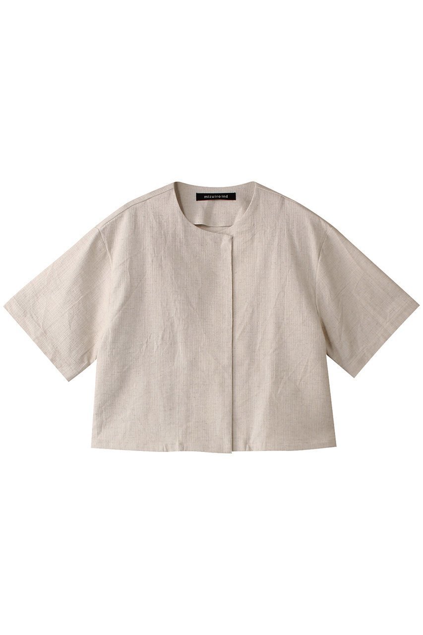 【ミズイロ インド/mizuiro ind】のcrew neck short C/D カーディガン インテリア・キッズ・メンズ・レディースファッション・服の通販 founy(ファニー) 　ファッション　Fashion　レディースファッション　Fashion for Women　トップス・カットソー　Cut & Sew Tops　ニット　Knit Tops & Sweaters　カーディガン・羽織り　Layered Style Cardigans　カーディガン　Cardigan, Knitwear　ショート　Short, Short Length　リネン　Linen, Linen Fabric　kinari|ID: prp329100004383036 ipo3291000000032866824