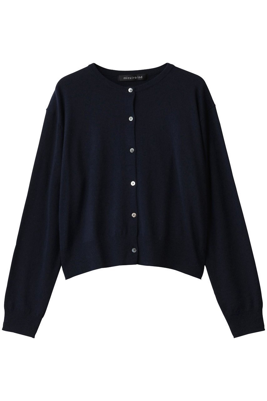 【ミズイロ インド/mizuiro ind】のcrew neck short C/D カーディガン インテリア・キッズ・メンズ・レディースファッション・服の通販 founy(ファニー) ファッション Fashion レディースファッション Fashion for Women トップス・カットソー Cut & Sew Tops ニット Knit Tops & Sweaters カーディガン・羽織り Layered Style Cardigans カーディガン Cardigan, Knitwear ショート Short, Short Length トレンド Trend, Trending Now バランス Balance, Style Balance ロング Long, Long-Length 新作・新入荷 New Arrivals / New In navy|ID: prp329100004383036 ipo3291000000034462096