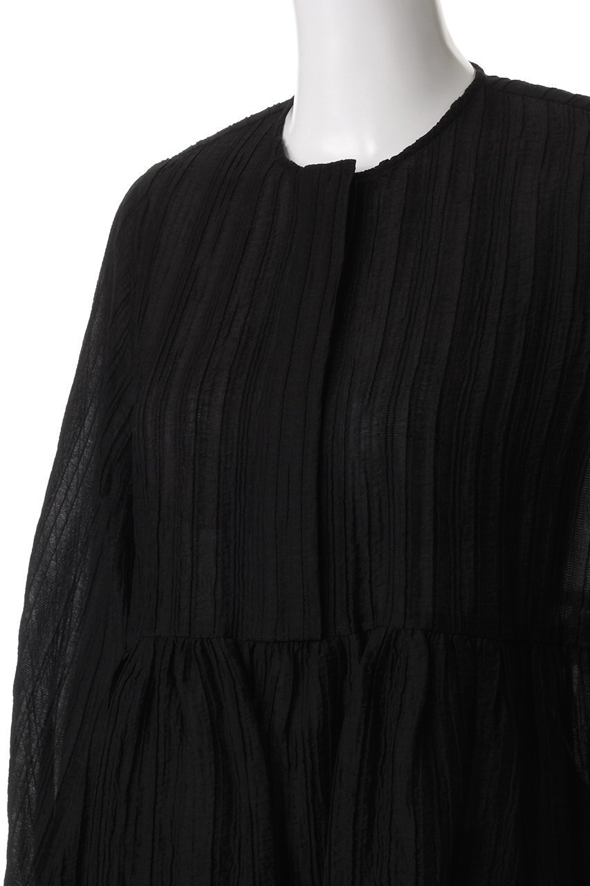【エリオポール/heliopole】のストライプクレープサイドスリットブラウス 人気、トレンドファッション・服の通販 founy(ファニー) 　ファッション　Fashion　レディースファッション　Fashion for Women　トップス・カットソー　Cut & Sew Tops　シャツ・ブラウス・オフィスカジュアル　Elegant Blouses & Button-Ups　シアー　Sheer, See-Through　ストライプ　Stripe, Striped Pattern　スリーブ　Sleeve, Long Sleeve / Short Sleeve　ロング　Long, Long-Length　夏　Summer　春　Spring　S/S・春夏　SS, Spring/Summer, Warm Season　other-5|ID: prp329100004383044 ipo3291000000032909819