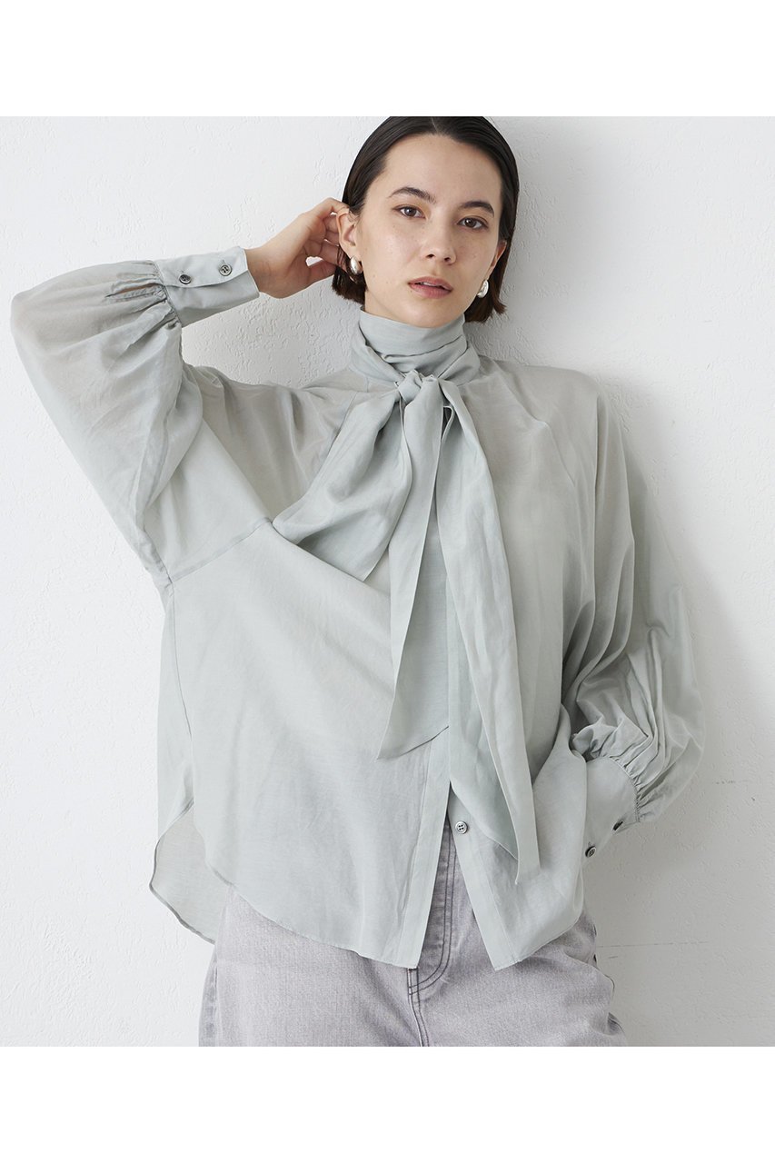 【ウィムガゼット/Whim Gazette】のシルクローンボウタイブラウス インテリア・キッズ・メンズ・レディースファッション・服の通販 founy(ファニー) 　ファッション　Fashion　レディースファッション　Fashion for Women　トップス・カットソー　Cut & Sew Tops　シャツ・ブラウス・オフィスカジュアル　Elegant Blouses & Button-Ups　おすすめ　Recommended / Our Picks　ギャザー　Gathered, Ruffled　シルク　Silk, 100% Silk　スリーブ　Sleeve, Long Sleeve / Short Sleeve　セットアップ　Set-Up, Coordinated Outfit　ボトム　Bottoms, Lower Wear　ロング　Long, Long-Length　エレガント 上品　Elegant　カーキ|ID: prp329100004383045 ipo3291000000032860263