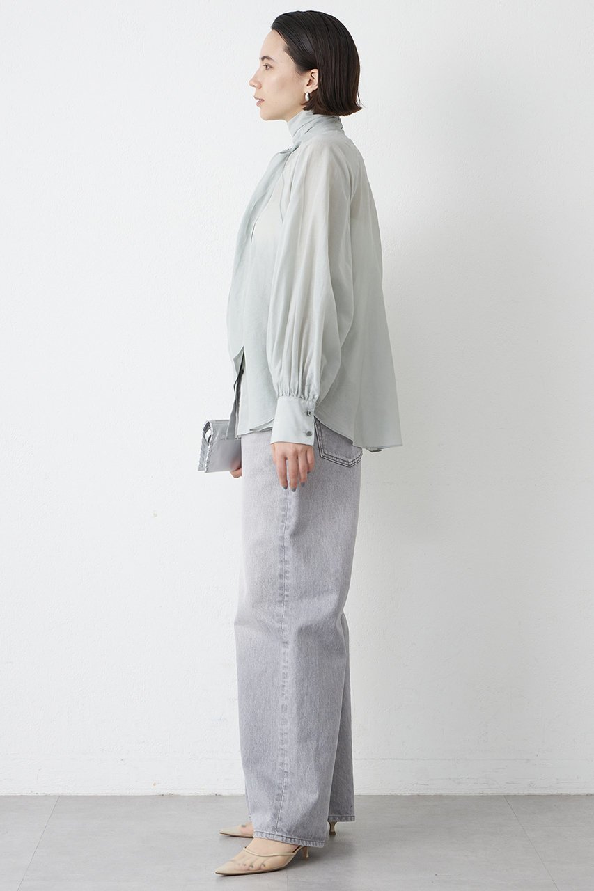 【ウィムガゼット/Whim Gazette】のシルクローンボウタイブラウス 人気、トレンドファッション・服の通販 founy(ファニー) 　ファッション　Fashion　レディースファッション　Fashion for Women　トップス・カットソー　Cut & Sew Tops　シャツ・ブラウス・オフィスカジュアル　Elegant Blouses & Button-Ups　おすすめ　Recommended / Our Picks　ギャザー　Gathered, Ruffled　シルク　Silk, 100% Silk　スリーブ　Sleeve, Long Sleeve / Short Sleeve　セットアップ　Set-Up, Coordinated Outfit　ボトム　Bottoms, Lower Wear　ロング　Long, Long-Length　エレガント 上品　Elegant　other-3|ID: prp329100004383045 ipo3291000000032860276