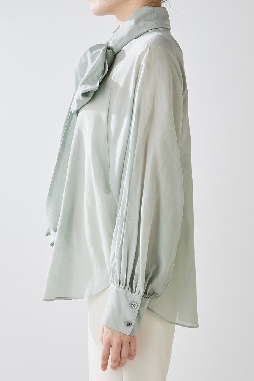 【ウィムガゼット/Whim Gazette】のシルクローンボウタイブラウス 人気、トレンドファッション・服の通販 founy(ファニー) 　ファッション　Fashion　レディースファッション　Fashion for Women　トップス・カットソー　Cut & Sew Tops　シャツ・ブラウス・オフィスカジュアル　Elegant Blouses & Button-Ups　おすすめ　Recommended / Our Picks　ギャザー　Gathered, Ruffled　シルク　Silk, 100% Silk　スリーブ　Sleeve, Long Sleeve / Short Sleeve　セットアップ　Set-Up, Coordinated Outfit　ボトム　Bottoms, Lower Wear　ロング　Long, Long-Length　エレガント 上品　Elegant　other-7|ID: prp329100004383045 ipo3291000000032860304