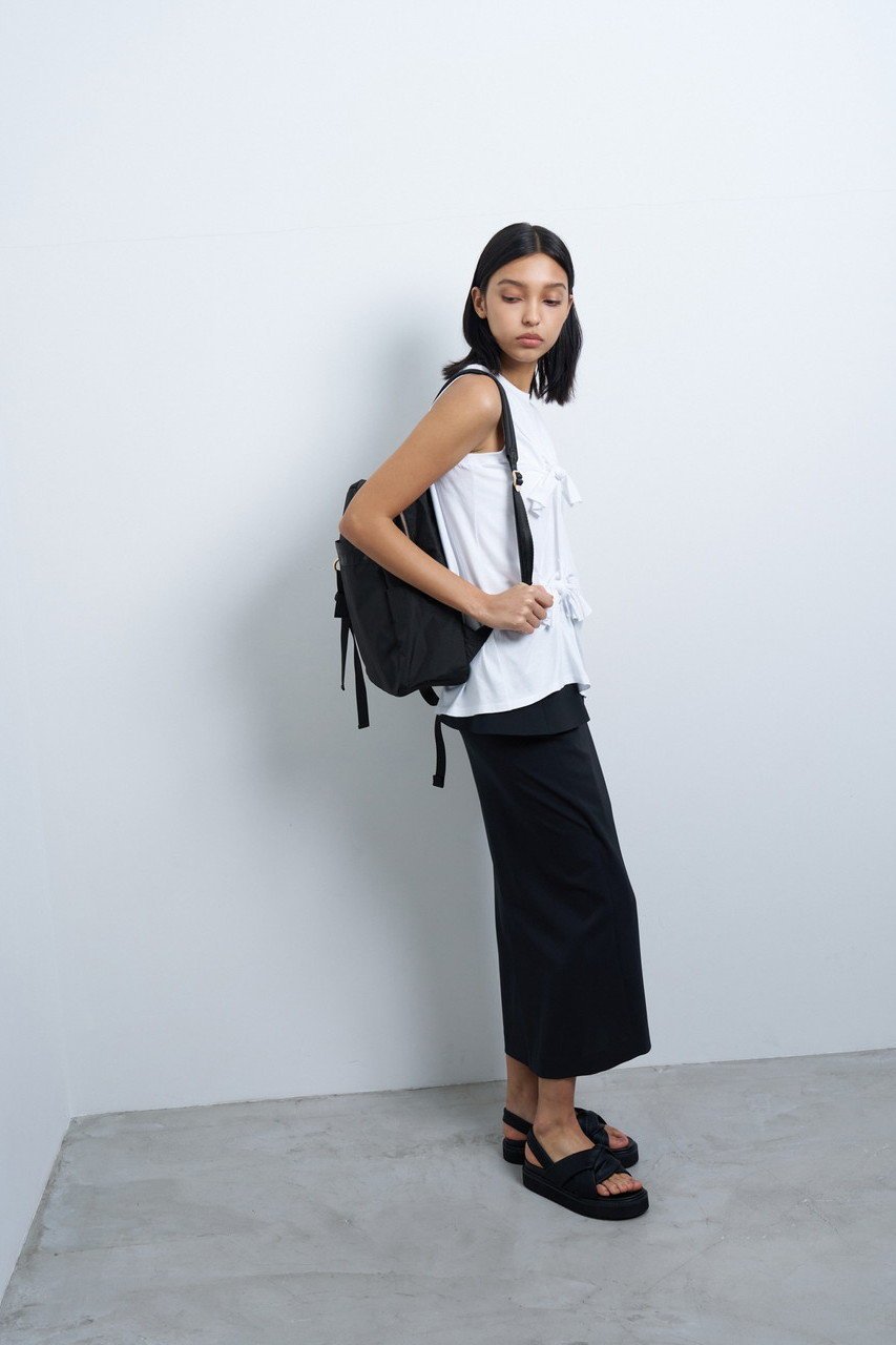 【ランバン オン ブルー/LANVIN en Bleu】のDAILY BACKPACK LB バックパック 人気、トレンドファッション・服の通販 founy(ファニー) ファッション Fashion レディースファッション Fashion for Women バッグ Bags 軽量 Lightweight, Ultra Light チャーム Charm, Pendant ビーチ Beach, Seaside フェミニン Feminine, Girly フラワー Flower, Floral プリント Print, Printed Pattern モノトーン Monotone, Black and White リボン Ribbon, Bow リュック Backpack, Rucksack other-7|ID: prp329100004383049 ipo3291000000032778591