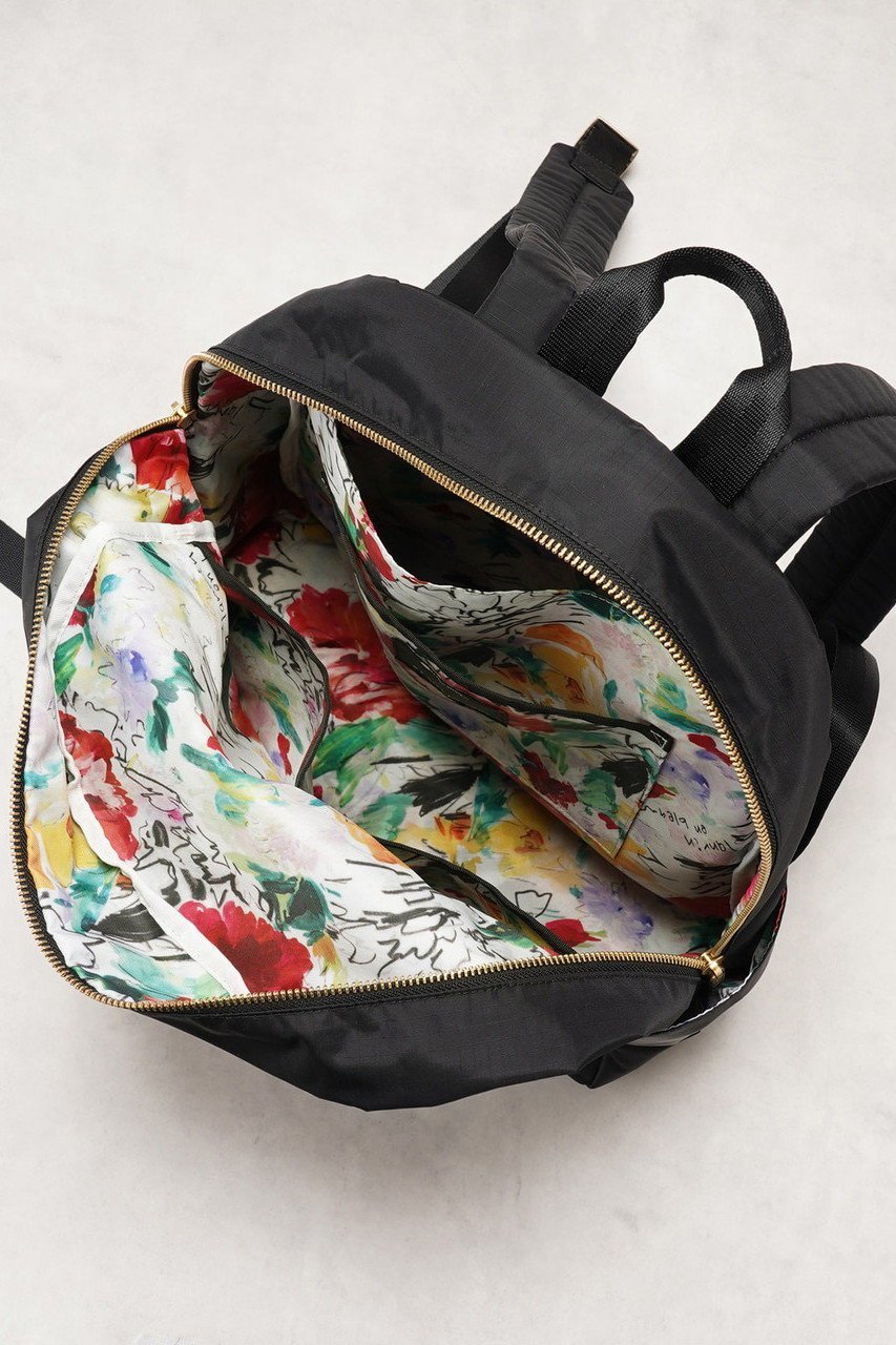 【ランバン オン ブルー/LANVIN en Bleu】のDAILY BACKPACK LB バックパック 人気、トレンドファッション・服の通販 founy(ファニー) 　ファッション　Fashion　レディースファッション　Fashion for Women　バッグ　Bags　軽量　Lightweight, Ultra Light　チャーム　Charm, Pendant　ビーチ　Beach, Seaside　フェミニン　Feminine, Girly　フラワー　Flower, Floral　プリント　Print, Printed Pattern　モノトーン　Monotone, Black and White　リボン　Ribbon, Bow　リュック　Backpack, Rucksack　other-5|ID: prp329100004383049 ipo3291000000035103157