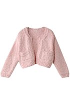 【ハウス オブ ロータス/HOUSE OF LOTUS】のハンドニットカーディガン 人気、トレンドファッション・服の通販 founy(ファニー) ファッション Fashion レディースファッション Fashion for Women トップス・カットソー Cut & Sew Tops ニット Knit Tops & Sweaters カーディガン・羽織り Layered Style Cardigans カーディガン Cardigan, Knitwear ショート Short, Short Length デニム Denim, Jeans Material ハンド Hand, Handmade フェミニン Feminine, Girly モダン Modern, Contemporary ラウンド Round, Round Neck thumbnail ライトピンク|ID: prp329100004383051 ipo3291000000034952639