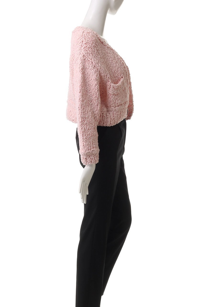 【ハウス オブ ロータス/HOUSE OF LOTUS】のハンドニットカーディガン 人気、トレンドファッション・服の通販 founy(ファニー) 　ファッション　Fashion　レディースファッション　Fashion for Women　トップス・カットソー　Cut & Sew Tops　ニット　Knit Tops & Sweaters　カーディガン・羽織り　Layered Style Cardigans　カーディガン　Cardigan, Knitwear　ショート　Short, Short Length　デニム　Denim, Jeans Material　ハンド　Hand, Handmade　フェミニン　Feminine, Girly　モダン　Modern, Contemporary　ラウンド　Round, Round Neck　other-3|ID: prp329100004383051 ipo3291000000034952642