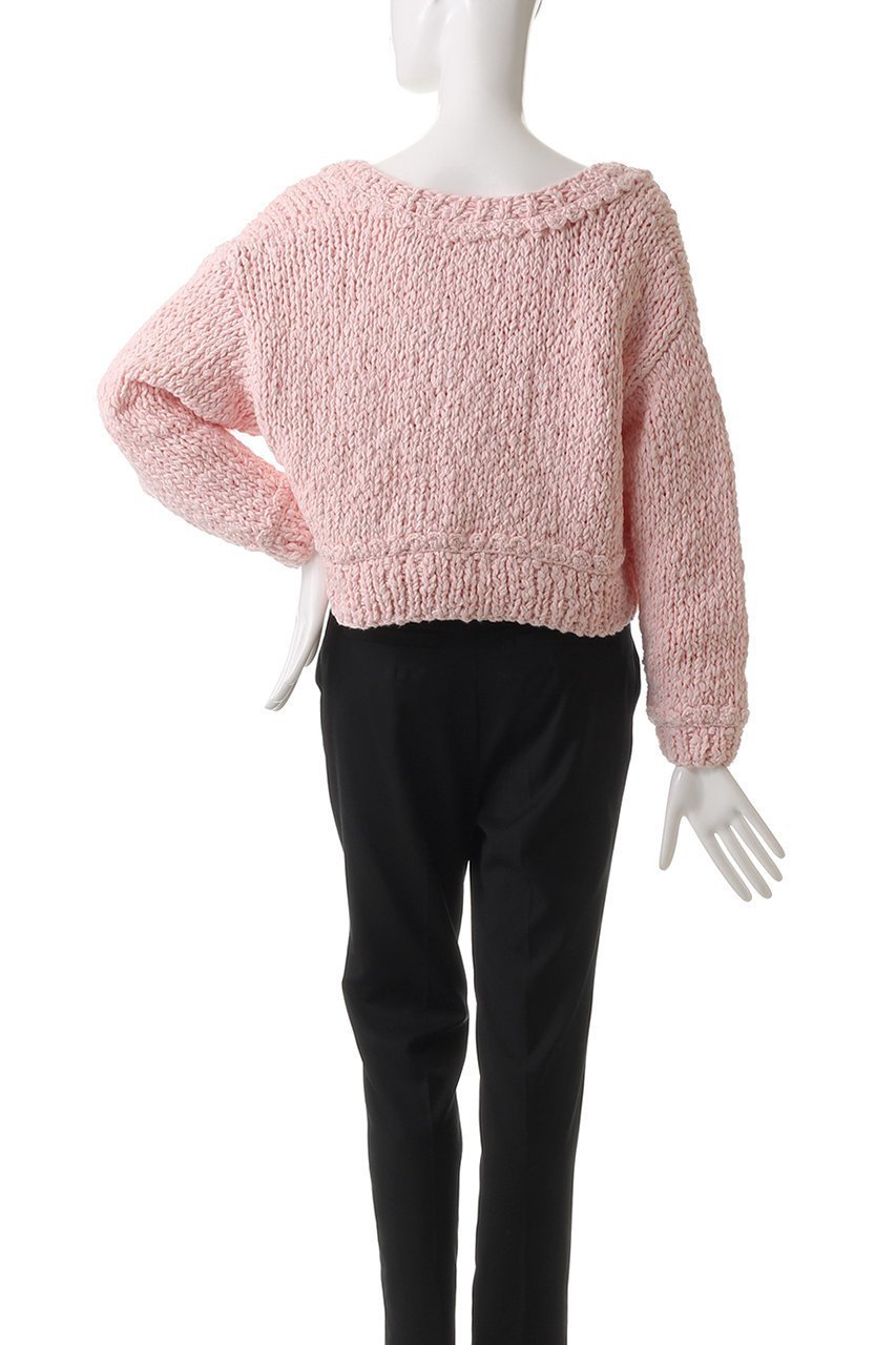 【ハウス オブ ロータス/HOUSE OF LOTUS】のハンドニットカーディガン 人気、トレンドファッション・服の通販 founy(ファニー) 　ファッション　Fashion　レディースファッション　Fashion for Women　トップス・カットソー　Cut & Sew Tops　ニット　Knit Tops & Sweaters　カーディガン・羽織り　Layered Style Cardigans　カーディガン　Cardigan, Knitwear　ショート　Short, Short Length　デニム　Denim, Jeans Material　ハンド　Hand, Handmade　フェミニン　Feminine, Girly　モダン　Modern, Contemporary　ラウンド　Round, Round Neck　other-4|ID: prp329100004383051 ipo3291000000034952645