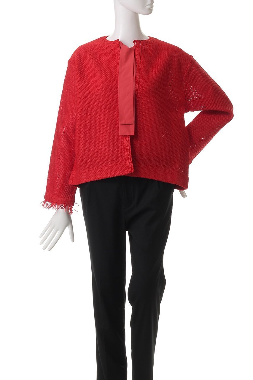 【ハウス オブ ロータス/HOUSE OF LOTUS】のツイードジャガードジャケット 人気、トレンドファッション・服の通販 founy(ファニー) 　ファッション　Fashion　レディースファッション　Fashion for Women　アウター　Coat / Outerwear Collection　レディースジャケット・軽アウター　Jackets　かぎ針　Crochet　ジャカード／ジャガード　Jacquard, Woven Pattern　ジャケット　Jacket, Outerwear　リボン　Ribbon, Bow　再入荷　Restock / Back in Stock　other-2|ID: prp329100004383052 ipo3291000000032964512