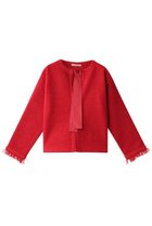 【ハウス オブ ロータス/HOUSE OF LOTUS】のツイードジャガードジャケット 人気、トレンドファッション・服の通販 founy(ファニー) ファッション Fashion レディースファッション Fashion for Women アウター Coat / Outerwear Collection レディースジャケット・軽アウター Jackets かぎ針 Crochet ジャカード／ジャガード Jacquard, Woven Pattern ジャケット Jacket, Outerwear リボン Ribbon, Bow thumbnail レッド|ID: prp329100004383052 ipo3291000000034952656