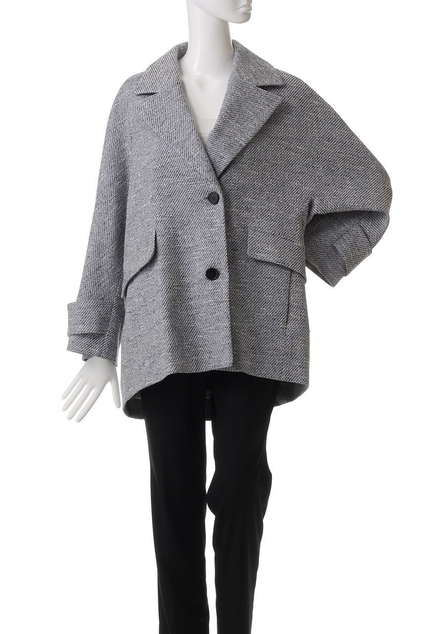 【ハウス オブ ロータス/HOUSE OF LOTUS】のミックスツイードケープライクコート 人気、トレンドファッション・服の通販 founy(ファニー) 　ファッション　Fashion　レディースファッション　Fashion for Women　アウター　Coat / Outerwear Collection　コート・ロングコート・ピーコート　Long Coats, Peacoats & More　アクリル　Acrylic Material　インナー　Innerwear　カッティング　Cutting Detail　スタイリッシュ　Stylish, Fashionable　ツイード　Twill, Twill Weave　ハーフ　Half, Half-Length　ビッグ　Big, Oversized　フォルム　Silhouette, Form　フロント　Front, Front Design　ボトム　Bottoms, Lower Wear　ロング　Long, Long-Length　無地　Plain, Solid Color　other-2|ID: prp329100004383053 ipo3291000000034952673