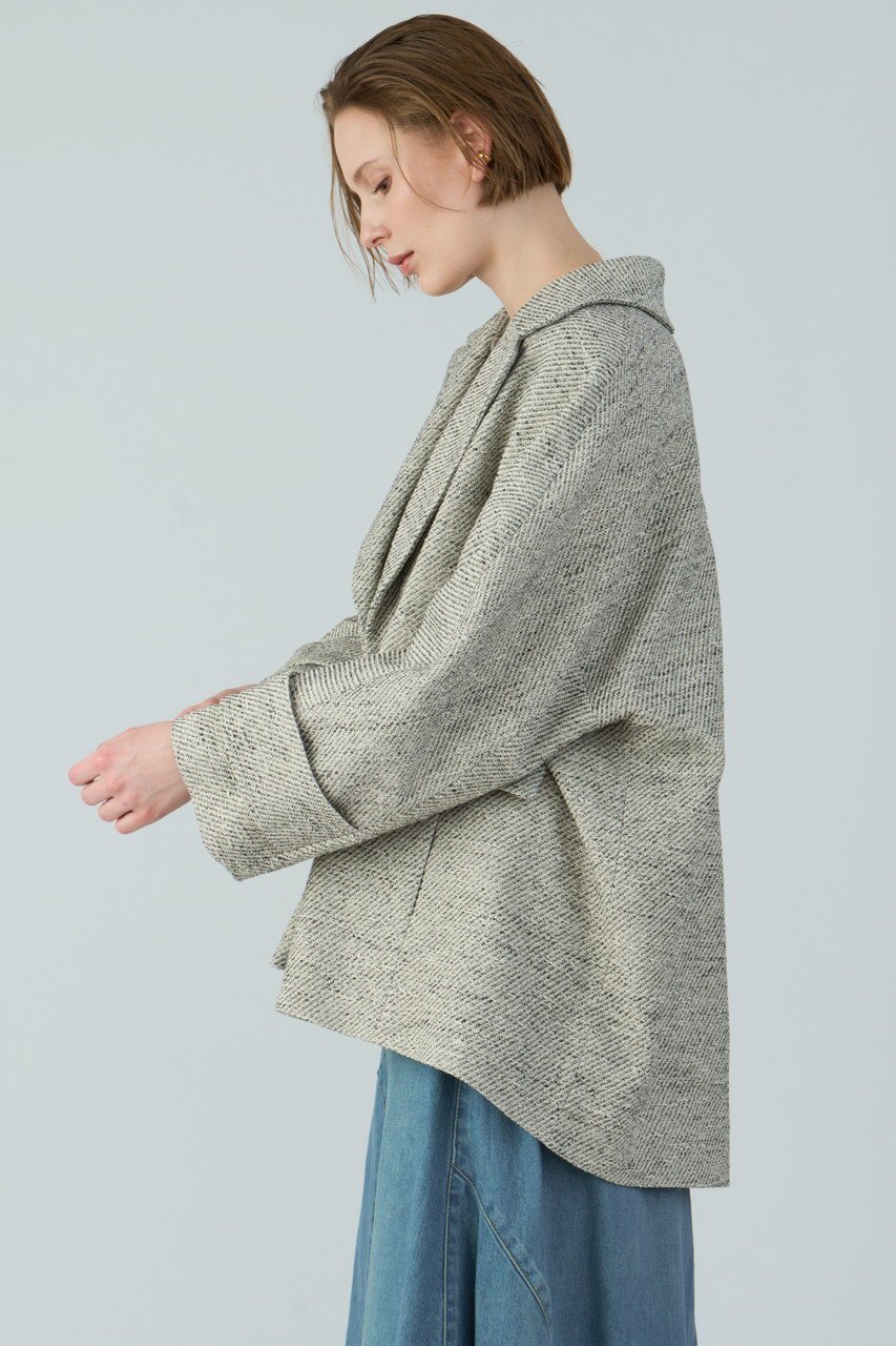 【ハウス オブ ロータス/HOUSE OF LOTUS】のミックスツイードケープライクコート 人気、トレンドファッション・服の通販 founy(ファニー) 　ファッション　Fashion　レディースファッション　Fashion for Women　アウター　Coat / Outerwear Collection　コート・ロングコート・ピーコート　Long Coats, Peacoats & More　アクリル　Acrylic Material　インナー　Innerwear　カッティング　Cutting Detail　スタイリッシュ　Stylish, Fashionable　ツイード　Twill, Twill Weave　ハーフ　Half, Half-Length　ビッグ　Big, Oversized　フォルム　Silhouette, Form　フロント　Front, Front Design　ボトム　Bottoms, Lower Wear　ロング　Long, Long-Length　無地　Plain, Solid Color　other-8|ID: prp329100004383053 ipo3291000000034952683