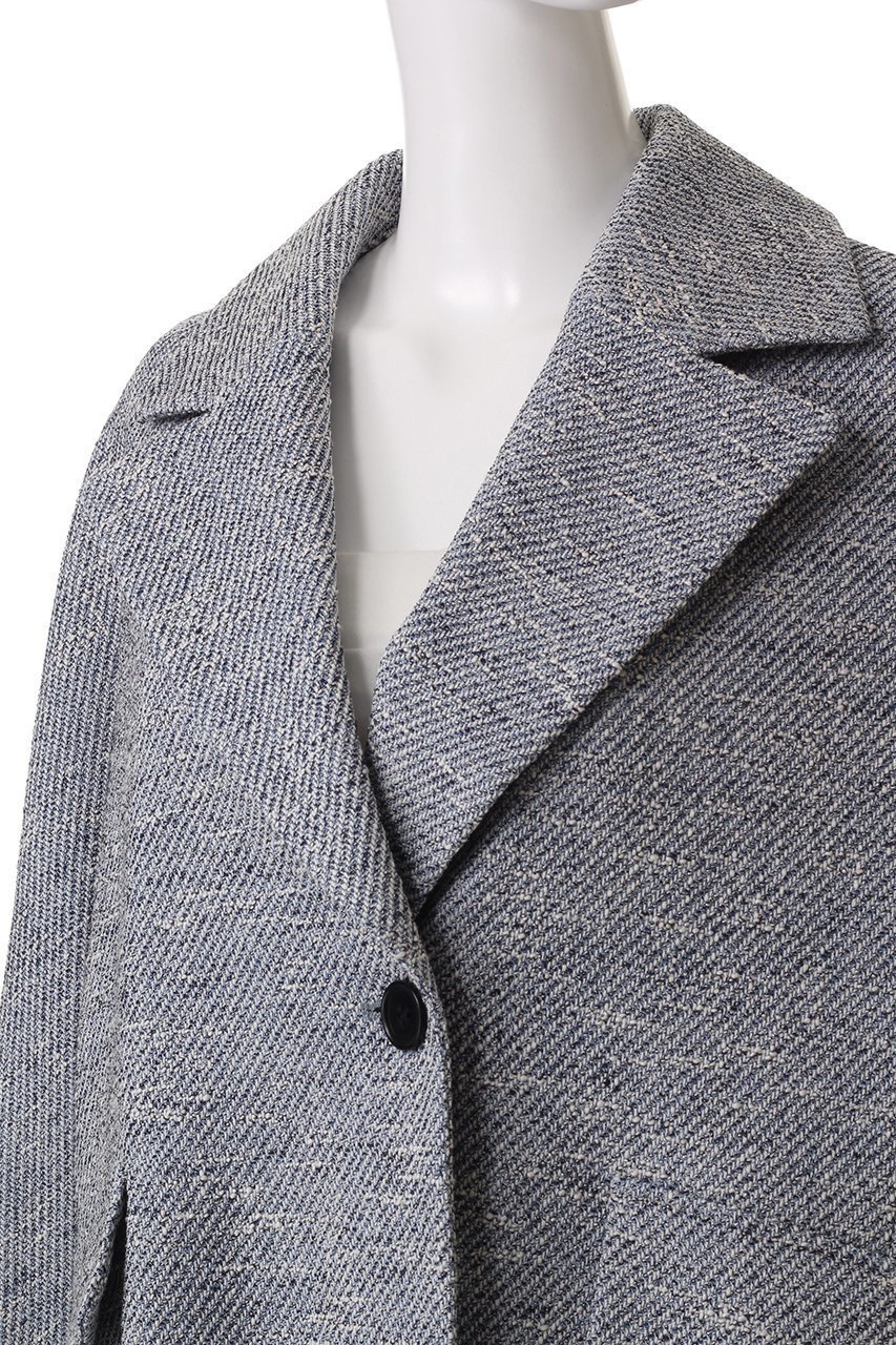 【ハウス オブ ロータス/HOUSE OF LOTUS】のミックスツイードケープライクコート 人気、トレンドファッション・服の通販 founy(ファニー) 　ファッション　Fashion　レディースファッション　Fashion for Women　アウター　Coat / Outerwear Collection　コート・ロングコート・ピーコート　Long Coats, Peacoats & More　アクリル　Acrylic Material　インナー　Innerwear　カッティング　Cutting Detail　スタイリッシュ　Stylish, Fashionable　ツイード　Twill, Twill Weave　ハーフ　Half, Half-Length　ビッグ　Big, Oversized　フォルム　Silhouette, Form　フロント　Front, Front Design　ボトム　Bottoms, Lower Wear　ロング　Long, Long-Length　無地　Plain, Solid Color　other-5|ID: prp329100004383053 ipo3291000000035629196