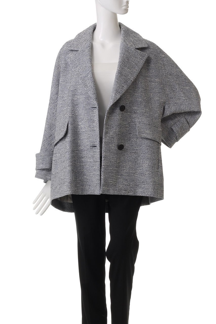 【ハウス オブ ロータス/HOUSE OF LOTUS】のミックスツイードケープライクコート 人気、トレンドファッション・服の通販 founy(ファニー) 　ファッション　Fashion　レディースファッション　Fashion for Women　アウター　Coat / Outerwear Collection　コート・ロングコート・ピーコート　Long Coats, Peacoats & More　アクリル　Acrylic Material　インナー　Innerwear　カッティング　Cutting Detail　スタイリッシュ　Stylish, Fashionable　ツイード　Twill, Twill Weave　ハーフ　Half, Half-Length　ビッグ　Big, Oversized　フォルム　Silhouette, Form　フロント　Front, Front Design　ボトム　Bottoms, Lower Wear　ロング　Long, Long-Length　無地　Plain, Solid Color　other-7|ID: prp329100004383053 ipo3291000000035629198