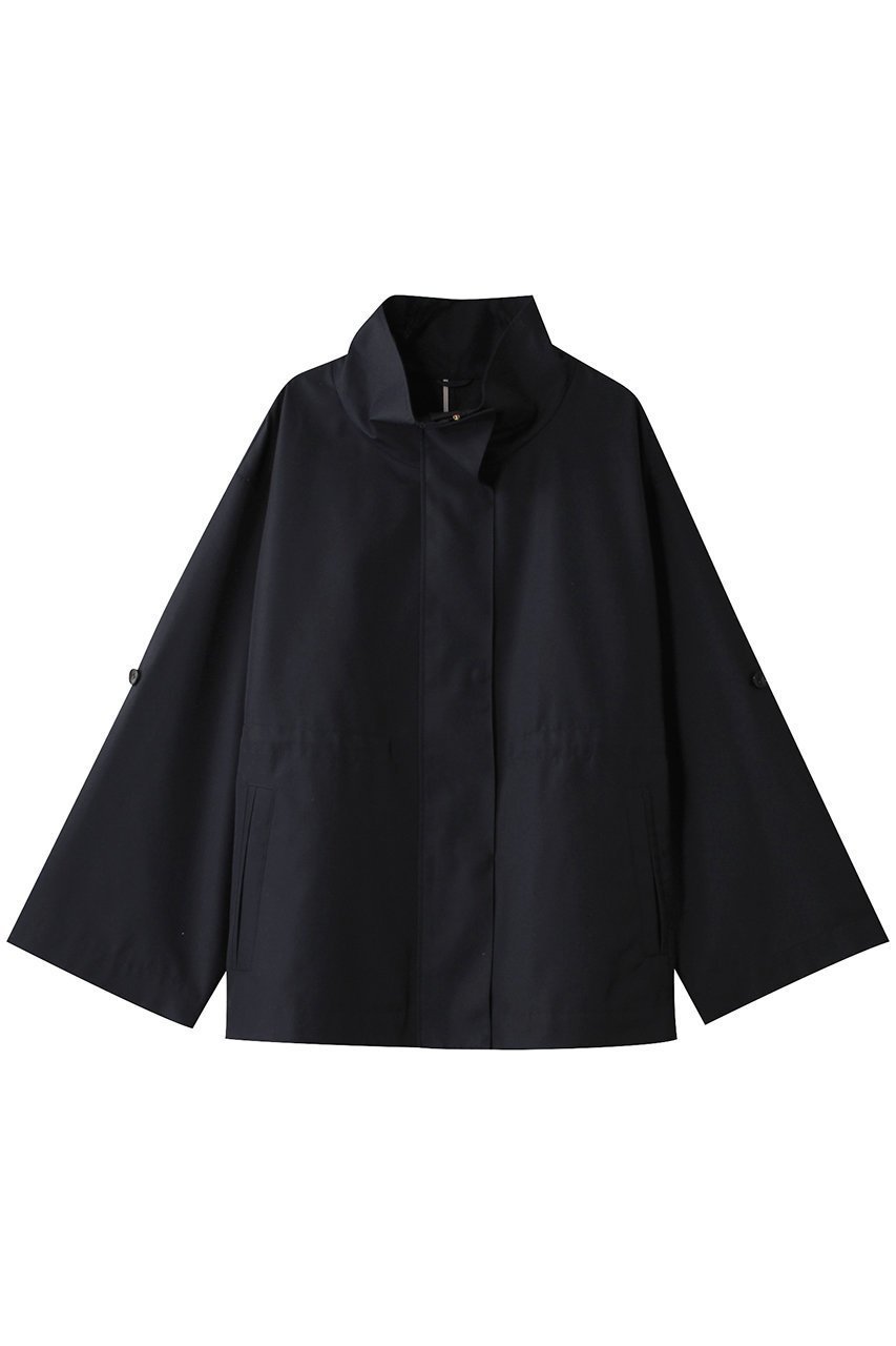 【アナイ/ANAYI】のハッスイツイルミドルスタンドコート インテリア・キッズ・メンズ・レディースファッション・服の通販 founy(ファニー) 　ファッション　Fashion　レディースファッション　Fashion for Women　アウター　Coat / Outerwear Collection　コート・ロングコート・ピーコート　Long Coats, Peacoats & More　ショルダー　Shoulder, Shoulder Strap　ショート　Short, Short Length　スタンド　Stand Collar, Upright Stand　ツイル　Twist, Twisted Detail　ドロップ　Drop Shoulder, Dropped Style　ミドル　Middle Length, Mid Height　ロールアップ　Roll-Up, Cuffed Hem　ネイビー|ID: prp329100004383061 ipo3291000000036405090