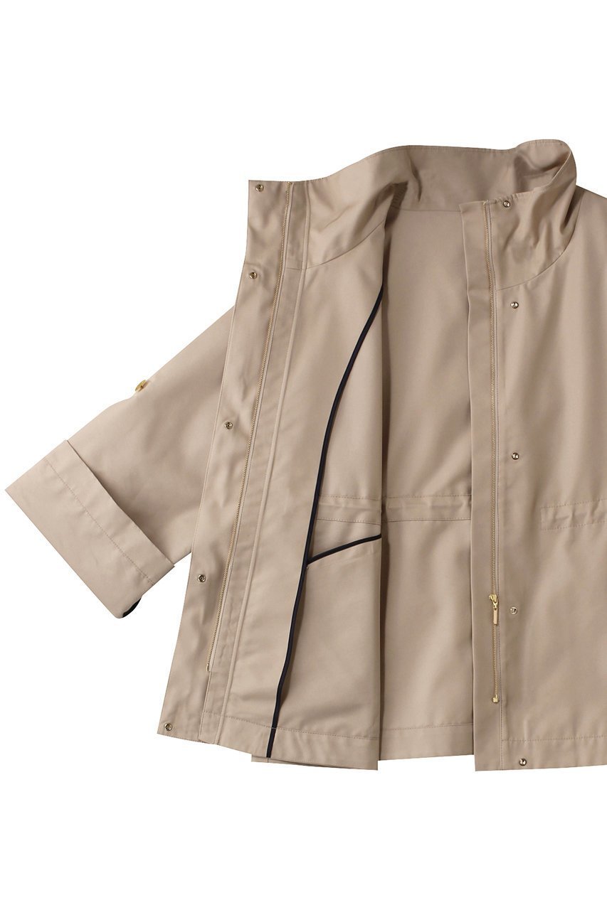 【アナイ/ANAYI】のハッスイツイルミドルスタンドコート 人気、トレンドファッション・服の通販 founy(ファニー) 　ファッション　Fashion　レディースファッション　Fashion for Women　アウター　Coat / Outerwear Collection　コート・ロングコート・ピーコート　Long Coats, Peacoats & More　ショルダー　Shoulder, Shoulder Strap　ショート　Short, Short Length　スタンド　Stand Collar, Upright Stand　ツイル　Twist, Twisted Detail　ドロップ　Drop Shoulder, Dropped Style　ミドル　Middle Length, Mid Height　ロールアップ　Roll-Up, Cuffed Hem　other-6|ID: prp329100004383061 ipo3291000000036405095