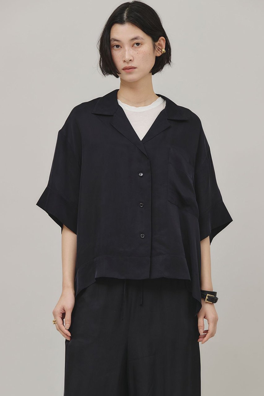 【カレンソロジー/Curensology】のシルキーキュプラブラウス 人気、トレンドファッション・服の通販 founy(ファニー) 　ファッション　Fashion　レディースファッション　Ladies' Fashion Online　トップス・カットソー　Tops/Tshirt　シャツ/ブラウス　Shirts/Blouses　おすすめ　Recommend　なめらか　Smooth　キュプラ　Cupra　クラシック　Classic　サマー　Summer　ショルダー　Shoulder　ショート　Short　シルク　Silk　スリーブ　Sleeve　ドロップ　Drop　バランス　Balance　フェミニン　Feminine　リラックス　Relax　再入荷　Restock/Back In Stock/Re Arrival　other-4|ID: prp329100004383064 ipo3291000000032613660