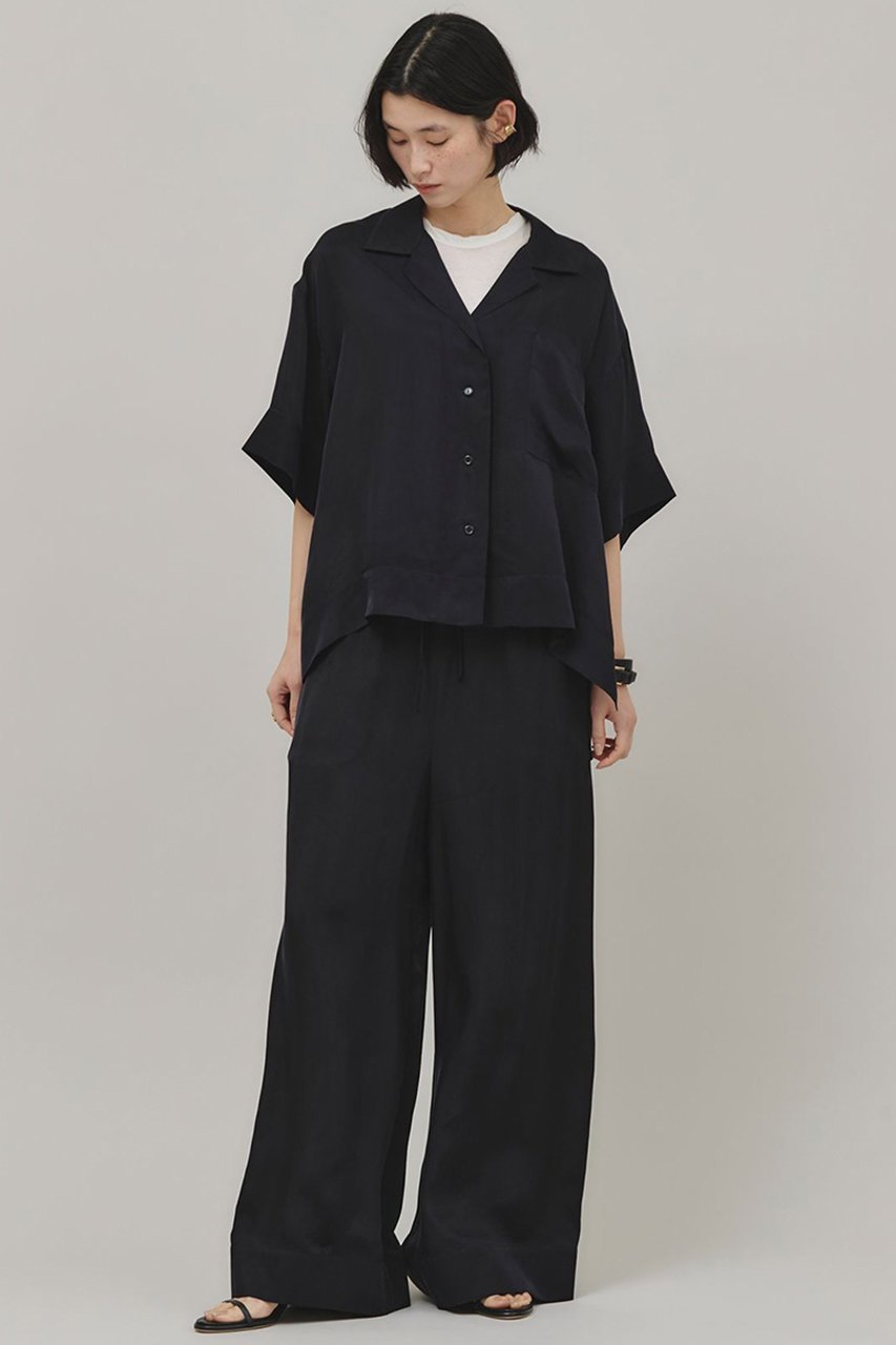 【カレンソロジー/Curensology】のシルキーキュプラブラウス 人気、トレンドファッション・服の通販 founy(ファニー) 　ファッション　Fashion　レディースファッション　Ladies' Fashion Online　トップス・カットソー　Tops/Tshirt　シャツ/ブラウス　Shirts/Blouses　おすすめ　Recommend　なめらか　Smooth　キュプラ　Cupra　クラシック　Classic　サマー　Summer　ショルダー　Shoulder　ショート　Short　シルク　Silk　スリーブ　Sleeve　ドロップ　Drop　バランス　Balance　フェミニン　Feminine　リラックス　Relax　再入荷　Restock/Back In Stock/Re Arrival　other-5|ID: prp329100004383064 ipo3291000000032613661