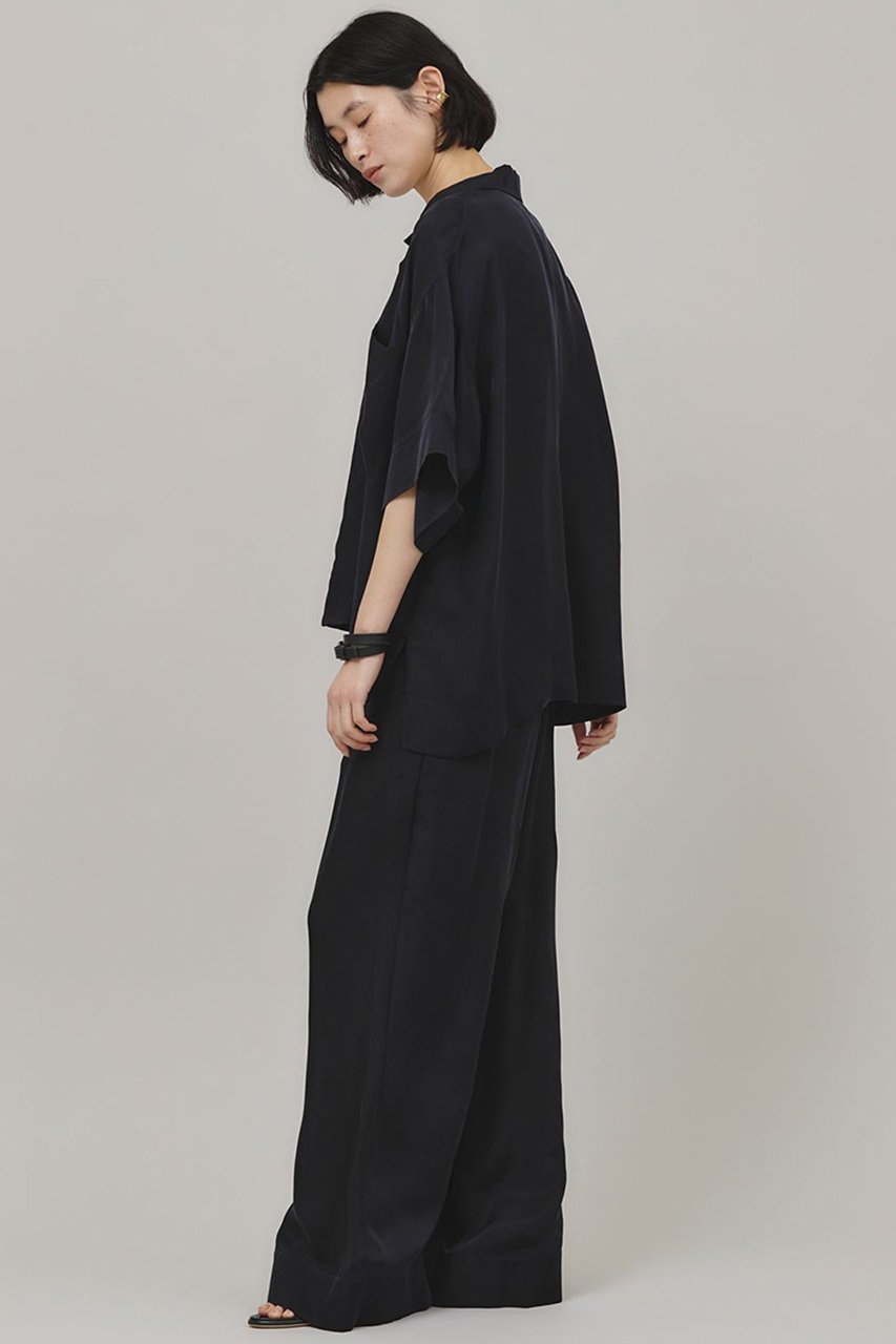 【カレンソロジー/Curensology】のシルキーキュプラブラウス 人気、トレンドファッション・服の通販 founy(ファニー) 　ファッション　Fashion　レディースファッション　Ladies' Fashion Online　トップス・カットソー　Tops/Tshirt　シャツ/ブラウス　Shirts/Blouses　おすすめ　Recommend　なめらか　Smooth　キュプラ　Cupra　クラシック　Classic　サマー　Summer　ショルダー　Shoulder　ショート　Short　シルク　Silk　スリーブ　Sleeve　ドロップ　Drop　バランス　Balance　フェミニン　Feminine　リラックス　Relax　再入荷　Restock/Back In Stock/Re Arrival　other-6|ID: prp329100004383064 ipo3291000000032613662