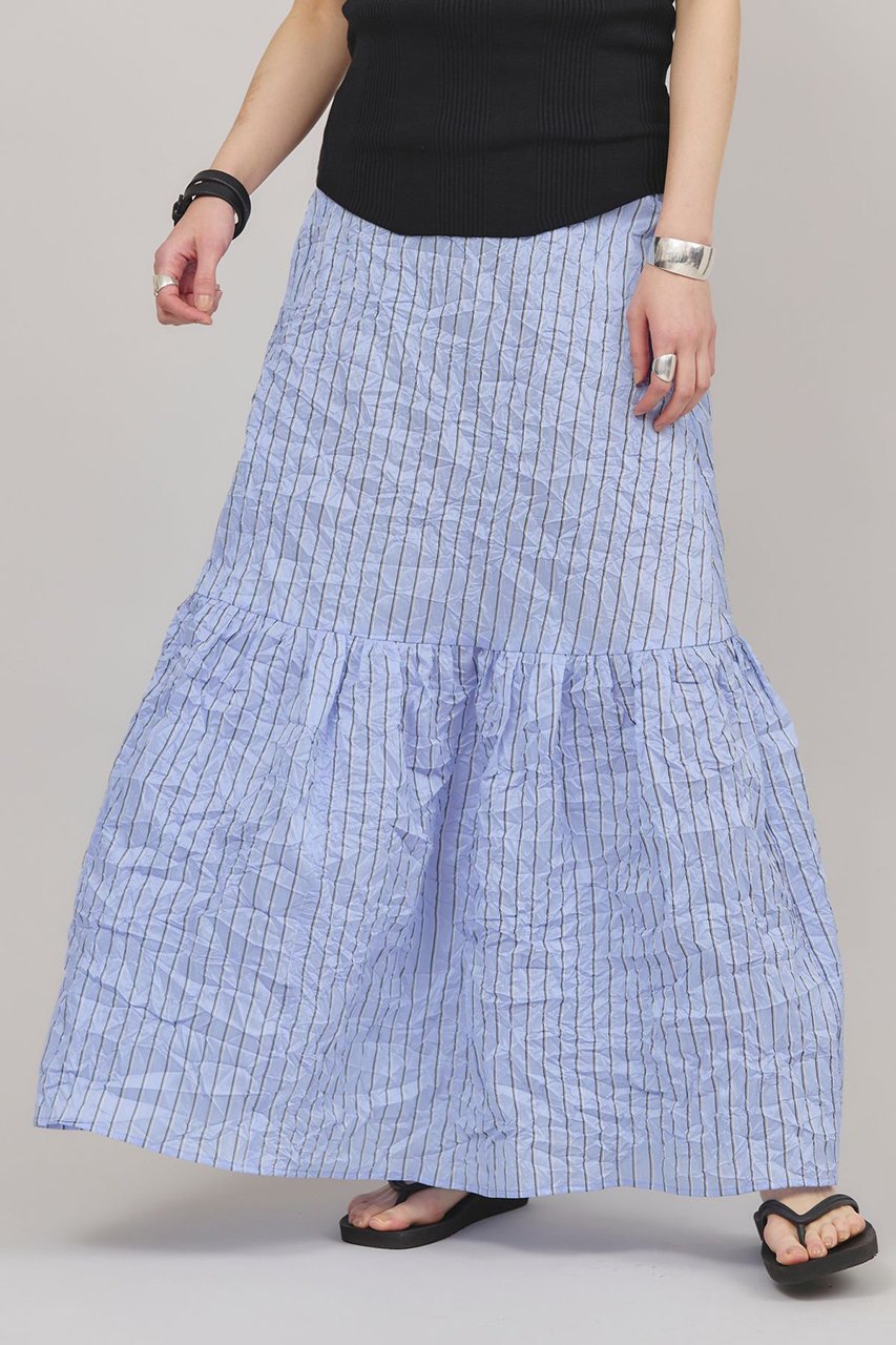 【カレンソロジー/Curensology】の〈C.S.G〉ワッシャーストライプスカート 人気、トレンドファッション・服の通販 founy(ファニー) 　ファッション　Fashion　レディースファッション　Fashion for Women　スカート　Skirts　ロングスカート　Long Skirts / Maxi & Midi Skirts　ストライプ　Stripe, Striped Pattern　タフタ　Taffeta, Structured Fabric　フレア　Flare, Flared　ポケット　Pocket, Pocket Detail　ロング　Long, Long-Length　夏　Summer　春　Spring　S/S・春夏　SS, Spring/Summer, Warm Season　other-2|ID: prp329100004383066 ipo3291000000032613676