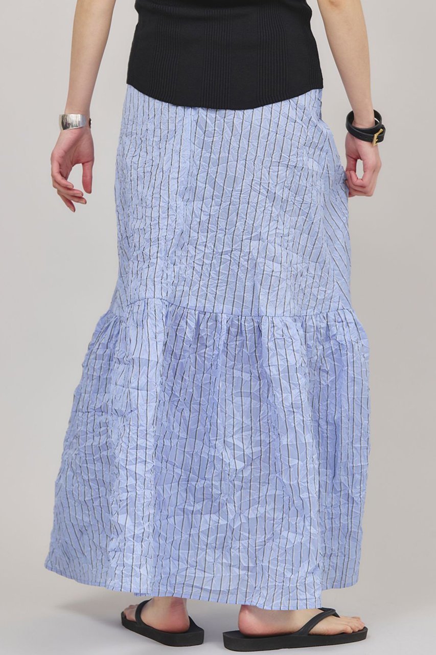 【カレンソロジー/Curensology】の〈C.S.G〉ワッシャーストライプスカート 人気、トレンドファッション・服の通販 founy(ファニー) 　ファッション　Fashion　レディースファッション　Fashion for Women　スカート　Skirts　ロングスカート　Long Skirts / Maxi & Midi Skirts　ストライプ　Stripe, Striped Pattern　タフタ　Taffeta, Structured Fabric　フレア　Flare, Flared　ポケット　Pocket, Pocket Detail　ロング　Long, Long-Length　夏　Summer　春　Spring　S/S・春夏　SS, Spring/Summer, Warm Season　other-4|ID: prp329100004383066 ipo3291000000032613678