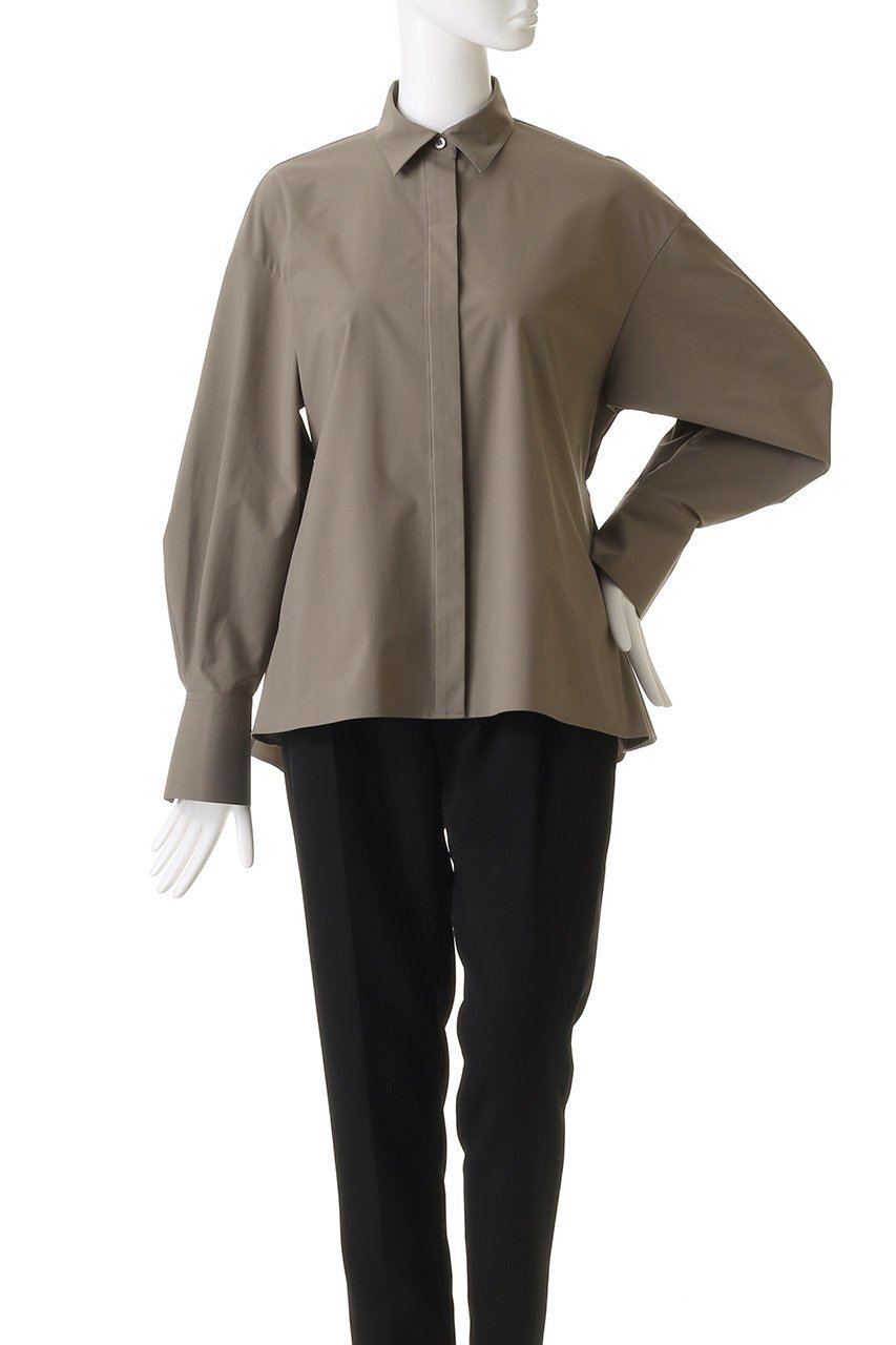 【ル フィル/LE PHIL】のSOLOTEXブロードバッククロスタックブラウス 人気、トレンドファッション・服の通販 founy(ファニー) 　ファッション　Fashion　レディースファッション　Fashion for Women　トップス・カットソー　Cut & Sew Tops　シャツ・ブラウス・オフィスカジュアル　Elegant Blouses & Button-Ups　バッグ　Bags　おすすめ　Recommended / Our Picks　コンパクト　Compact, Small Size　スリーブ　Sleeve, Long Sleeve / Short Sleeve　デニム　Denim, Jeans Material　フィット　Fit, Slim Fit　フレア　Flare, Flared　ブロード　Broadcloth, Fine Cotton　ミリタリー　Military, Army Style　ロング　Long, Long-Length　ワイド　Wide, Wide Fit　定番　Standard, Basic Item　other-2|ID: prp329100004383070 ipo3291000000032864595