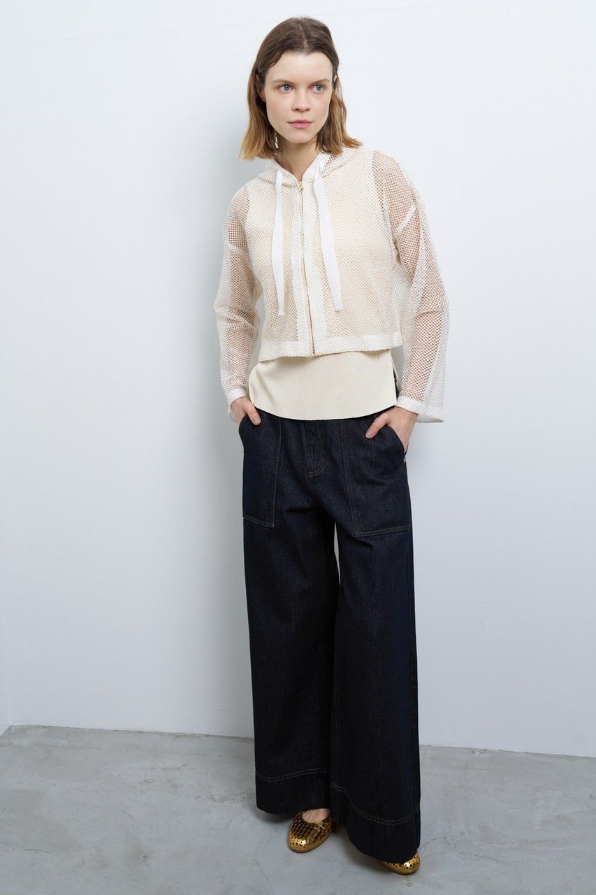 【ランバン オン ブルー/LANVIN en Bleu】のメッシュフーディー 人気、トレンドファッション・服の通販 founy(ファニー) 　ファッション　Fashion　レディースファッション　Fashion for Women　トップス・カットソー　Cut & Sew Tops　シャツ・ブラウス・オフィスカジュアル　Elegant Blouses & Button-Ups　レディースパーカー・カジュアルフーディー　Casual Hoodies & Sweatshirts　ロングTシャツ・Tシャツ　Longline T-Shirts & Tees　スウェット・クルーネックトップス　Sweatshirts & Crewnecks / Relaxed Fit Sweat Tops　カットソー・ベーシックTシャツ　Cut-and-Sewn Tops / Stretch Tees & Basics　グログラン　Grosgrain, Grosgrain Ribbon　ショート　Short, Short Length　スリーブ　Sleeve, Long Sleeve / Short Sleeve　バランス　Balance, Style Balance　メッシュ　Mesh, Net Fabric　リラックス　Relax, Relaxed Fit　ワイド　Wide, Wide Fit　夏　Summer　春　Spring　S/S・春夏　SS, Spring/Summer, Warm Season　other-7|ID: prp329100004383076 ipo3291000000032860320