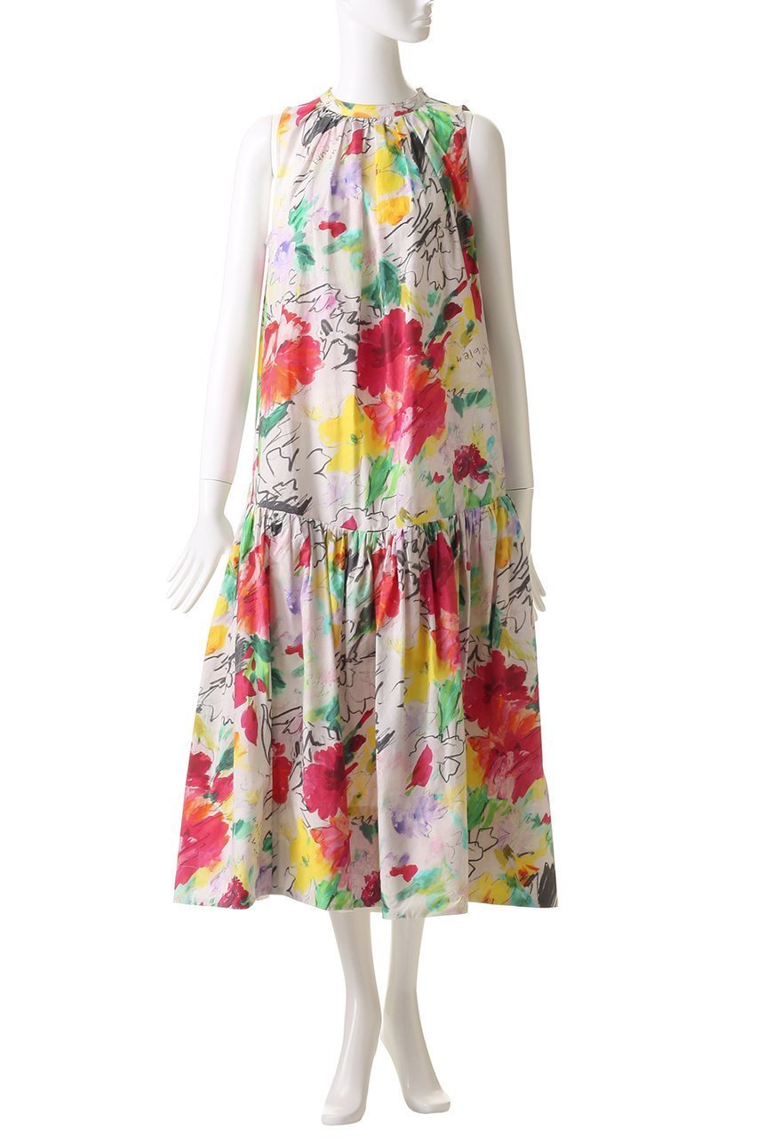【ランバン オン ブルー/LANVIN en Bleu】のfleur de fleur ワンピース 人気、トレンドファッション・服の通販 founy(ファニー) 　ファッション　Fashion　レディースファッション　WOMEN　ワンピース　Dress　チュニック　Tunic　サマー　Summer　スペシャル　Special　タイプライター　Typewriter　チュニック　Tunic　ドレス　Dress　バランス　Balance　フラワー　Flower　プリント　Print　リボン　Ribbon　ロング　Long　other-6|ID: prp329100004383077 ipo3291000000031888256