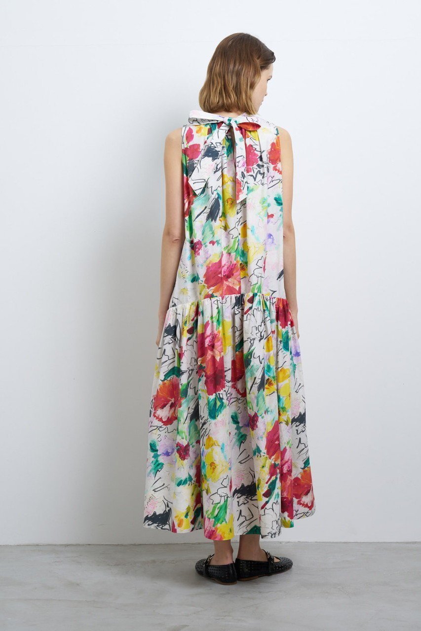 【ランバン オン ブルー/LANVIN en Bleu】のfleur de fleur ワンピース 人気、トレンドファッション・服の通販 founy(ファニー) 　ファッション　Fashion　レディースファッション　Fashion for Women　ワンピース　Dresses　チュニック　Tunic Tops & Dresses　サマー　Summer, Summer Style　スペシャル　Special, Limited Edition　タイプライター　Typewriter Fabric, Crisp Cotton　チュニック　Tunic, Long Top　ドレス　Dress, One-Piece　バランス　Balance, Style Balance　フラワー　Flower, Floral　プリント　Print, Printed Pattern　リボン　Ribbon, Bow　ロング　Long, Long-Length　other-6|ID: prp329100004383077 ipo3291000000032858855