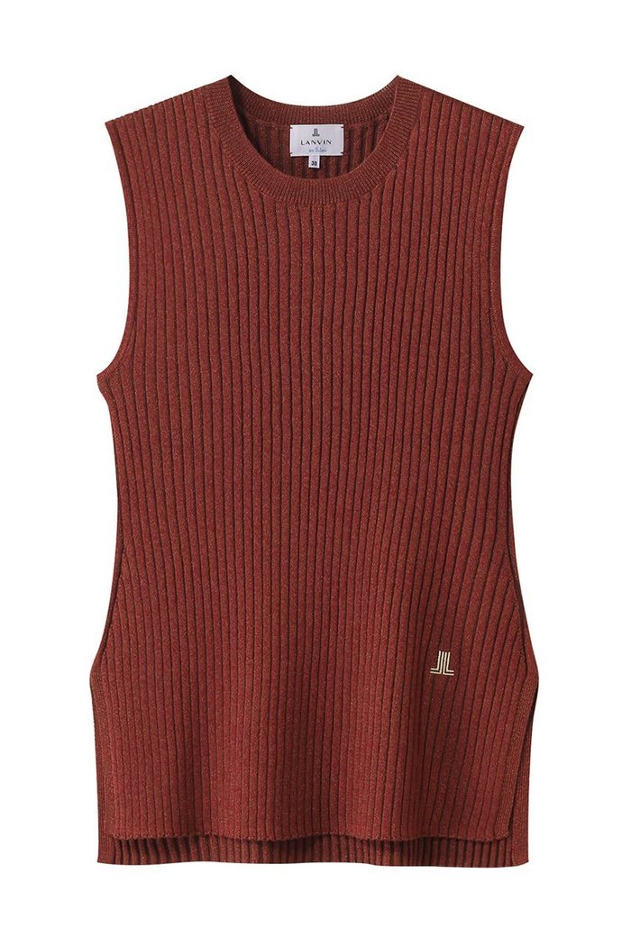 【ランバン オン ブルー/LANVIN en Bleu】のカラーステッチワイドリブニット インテリア・キッズ・メンズ・レディースファッション・服の通販 founy(ファニー) https://founy.com/ ファッション Fashion レディースファッション Fashion for Women トップス・カットソー Cut & Sew Tops ニット Knit Tops & Sweaters カジュアルプルオーバー・ニットトップス Pullovers & Knit Tops / Casual Pullovers スリット Slit, Slit Detail ノースリーブ Sleeveless, No-Sleeve リラックス Relax, Relaxed Fit |ID: prp329100004383078 ipo3291000000032949957