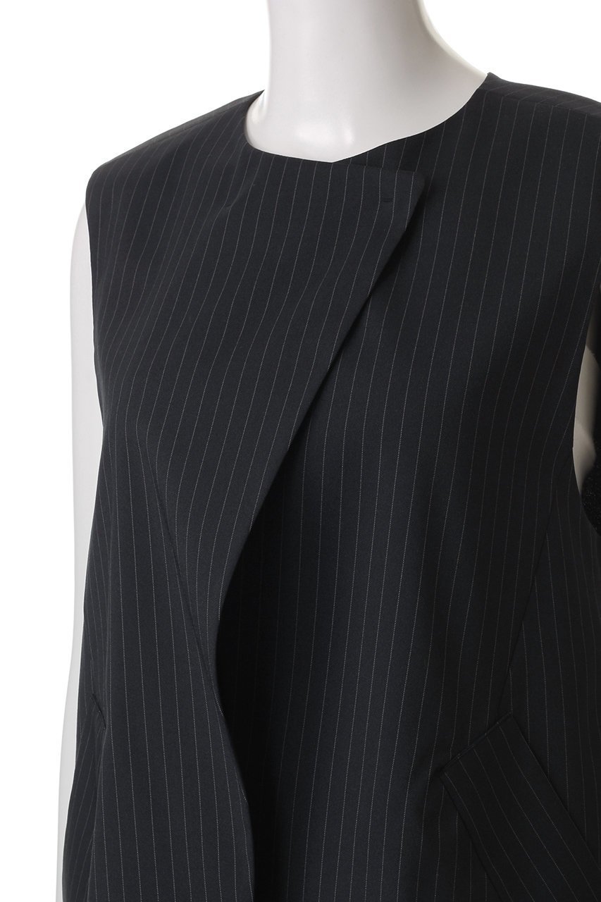 【ランバン オン ブルー/LANVIN en Bleu】のウールポリエステルフレアベスト 人気、トレンドファッション・服の通販 founy(ファニー) ファッション Fashion レディースファッション Fashion for Women アウター Coat / Outerwear Collection トップス・カットソー Cut & Sew Tops キャミソール&ノースリーブ Camisoles & Sleeveless Tops シャツ・ブラウス・オフィスカジュアル Elegant Blouses & Button-Ups ベスト&ジレ / 重ね着スタイル Vests & Gilets インナー Innerwear ノースリーブ Sleeveless, No-Sleeve ベスト Vest, Waistcoat other-5|ID: prp329100004383080 ipo3291000000034825795