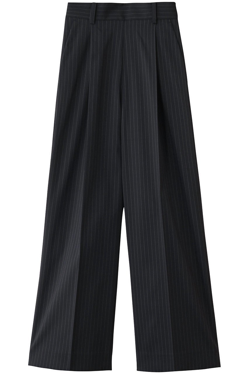 【ランバン オン ブルー/LANVIN en Bleu】のウールポリエステルタックワイドパンツ 人気、トレンドファッション・服の通販 founy(ファニー) 　ファッション　Fashion　レディースファッション　Fashion for Women　パンツ　Pants & Trousers　ストレート　Straight, Straight Cut　スラックス　Slacks, Dress Pants　フィット　Fit, Slim Fit　マニッシュ　Mannish, Boyish　ループ　Loop, Loop Knit　ロング　Long, Long-Length　ワイド　Wide, Wide Fit　 other-1|ID: prp329100004383082 ipo3291000000032787282