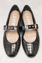 【ランバン オン ブルー/LANVIN en Bleu】のパンチングレザーバレエシューズ ブラック|ID: prp329100004383083 ipo3291000000036240488