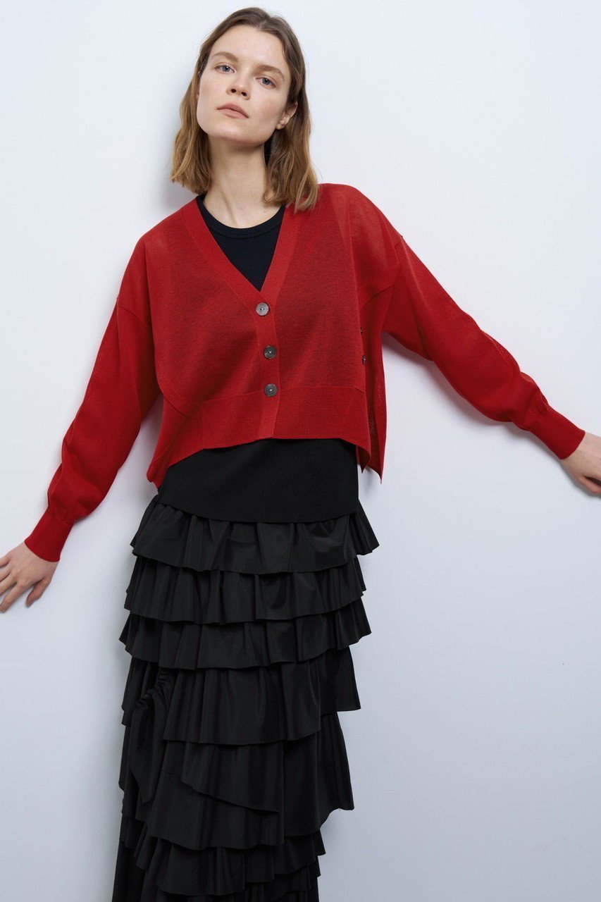 【ランバン オン ブルー/LANVIN en Bleu】のショートメニーウェイカーディガン 人気、トレンドファッション・服の通販 founy(ファニー) 　ファッション　Fashion　レディースファッション　WOMEN　トップス・カットソー　Tops/Tshirt　ニット　Knit Tops　カーディガン　Cardigans　カーディガン　Cardigan　バランス　Balance　今季　This Season　other-8|ID: prp329100004383084 ipo3291000000031333191