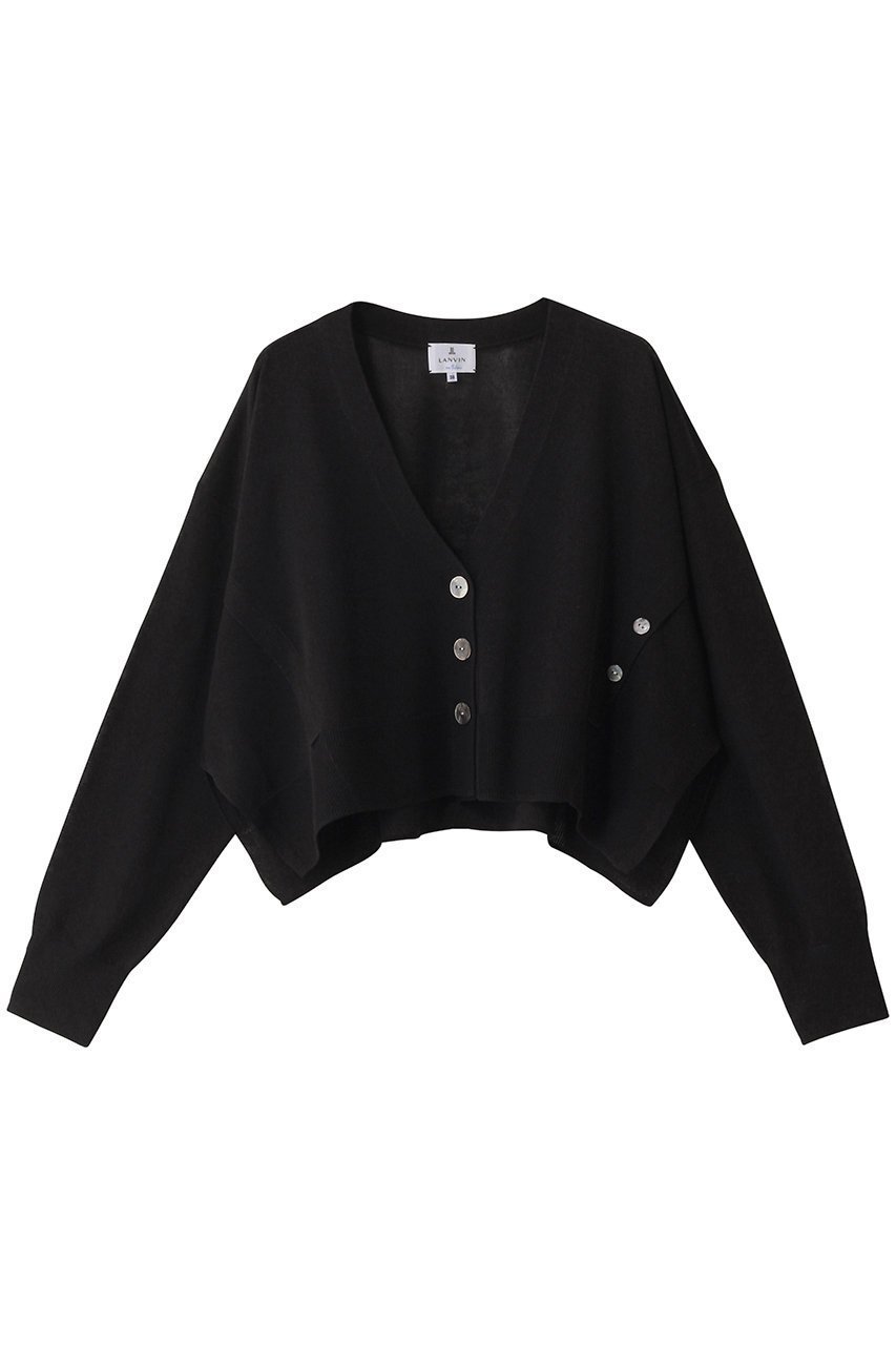 【ランバン オン ブルー/LANVIN en Bleu】のショートメニーウェイカーディガン インテリア・キッズ・メンズ・レディースファッション・服の通販 founy(ファニー) 　ファッション　Fashion　レディースファッション　Fashion for Women　トップス・カットソー　Cut & Sew Tops　ニット　Knit Tops & Sweaters　カーディガン・羽織り　Layered Style Cardigans　カーディガン　Cardigan, Knitwear　バランス　Balance, Style Balance　今季　This Season, Current Season　ブラック|ID: prp329100004383084 ipo3291000000032950039