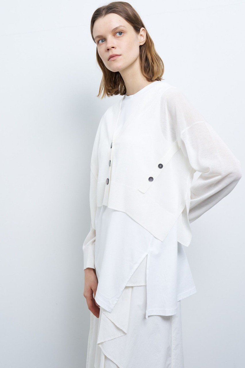 【ランバン オン ブルー/LANVIN en Bleu】のショートメニーウェイカーディガン 人気、トレンドファッション・服の通販 founy(ファニー) 　ファッション　Fashion　レディースファッション　Fashion for Women　トップス・カットソー　Cut & Sew Tops　ニット　Knit Tops & Sweaters　カーディガン・羽織り　Layered Style Cardigans　カーディガン　Cardigan, Knitwear　バランス　Balance, Style Balance　今季　This Season, Current Season　other-7|ID: prp329100004383084 ipo3291000000032950090