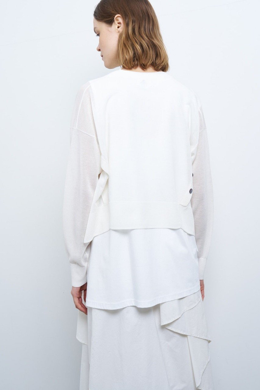 【ランバン オン ブルー/LANVIN en Bleu】のショートメニーウェイカーディガン 人気、トレンドファッション・服の通販 founy(ファニー) 　ファッション　Fashion　レディースファッション　Fashion for Women　トップス・カットソー　Cut & Sew Tops　ニット　Knit Tops & Sweaters　カーディガン・羽織り　Layered Style Cardigans　カーディガン　Cardigan, Knitwear　バランス　Balance, Style Balance　今季　This Season, Current Season　other-8|ID: prp329100004383084 ipo3291000000032950097