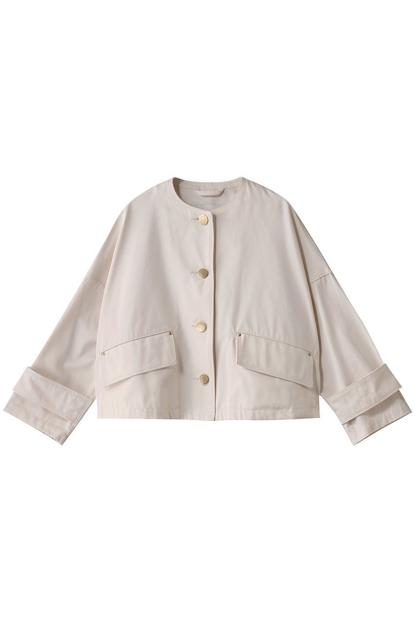 【マッキントッシュ/MACKINTOSH】のHUMBIE ノーカラーデニムジャケット インテリア・キッズ・メンズ・レディースファッション・服の通販 founy(ファニー) 　ファッション　Fashion　レディースファッション　WOMEN　アウター　Coat Outerwear　ジャケット　Jackets　デニムジャケット　Denim Jackets　2025年　2025　2025春夏・S/S　Ss,Spring/Summer,2025　ショート　Short　ジャケット　Jacket　バランス　Balance　モダン　Modern　夏　Summer　春　Spring　S/S・春夏　Ss・Spring/Summer　ウィスパーホワイト|ID: prp329100004383094 ipo3291000000030636782