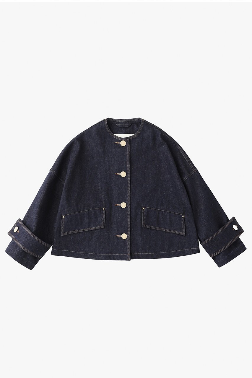 【マッキントッシュ/MACKINTOSH】のHUMBIE ノーカラーデニムジャケット 人気、トレンドファッション・服の通販 founy(ファニー) 　ファッション　Fashion　レディースファッション　WOMEN　アウター　Coat Outerwear　ジャケット　Jackets　デニムジャケット　Denim Jackets　2025年　2025　2025春夏・S/S　Ss,Spring/Summer,2025　ショート　Short　ジャケット　Jacket　デニム　Denim　トレンド　Trend　夏　Summer　春　Spring　S/S・春夏　Ss・Spring/Summer　 other-1|ID: prp329100004383096 ipo3291000000030636785