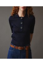 【オブリオ/AUBRIOT】のマルベリーシルク ポロニット 人気、トレンドファッション・服の通販 founy(ファニー) ファッション Fashion レディースファッション WOMEN トップス・カットソー Tops/Tshirt ニット Knit Tops プルオーバー Pullover 2025年 2025 2025春夏・S/S Ss,Spring/Summer,2025 クラシック Classic コンパクト Compact シルク Silk フォルム Form ポロシャツ Polo Shirt モダン Modern ワイドリブ Wide Rib エレガント 上品 Elegant 夏 Summer 春 Spring S/S・春夏 Ss・Spring/Summer thumbnail ネイビー|ID: prp329100004383107 ipo3291000000030636818