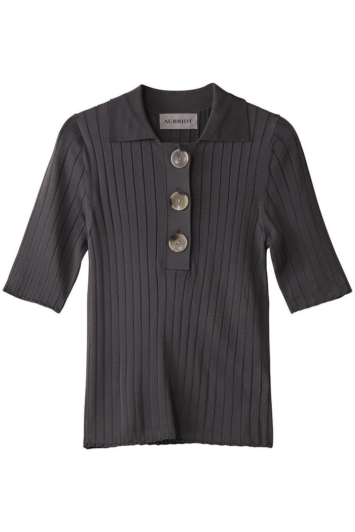 【オブリオ/AUBRIOT】のマルベリーシルク ポロニット インテリア・キッズ・メンズ・レディースファッション・服の通販 founy(ファニー) https://founy.com/ ファッション Fashion レディースファッション Ladies' Fashion Online トップス・カットソー Tops/Tshirt ニット Knit Tops プルオーバー Pullover クラシック Classic コンパクト Compact シルク Silk フォルム Form ポロシャツ Polo Shirt モダン Modern ワイドリブ Wide Rib エレガント 上品 Elegant |ID: prp329100004383107 ipo3291000000032694898