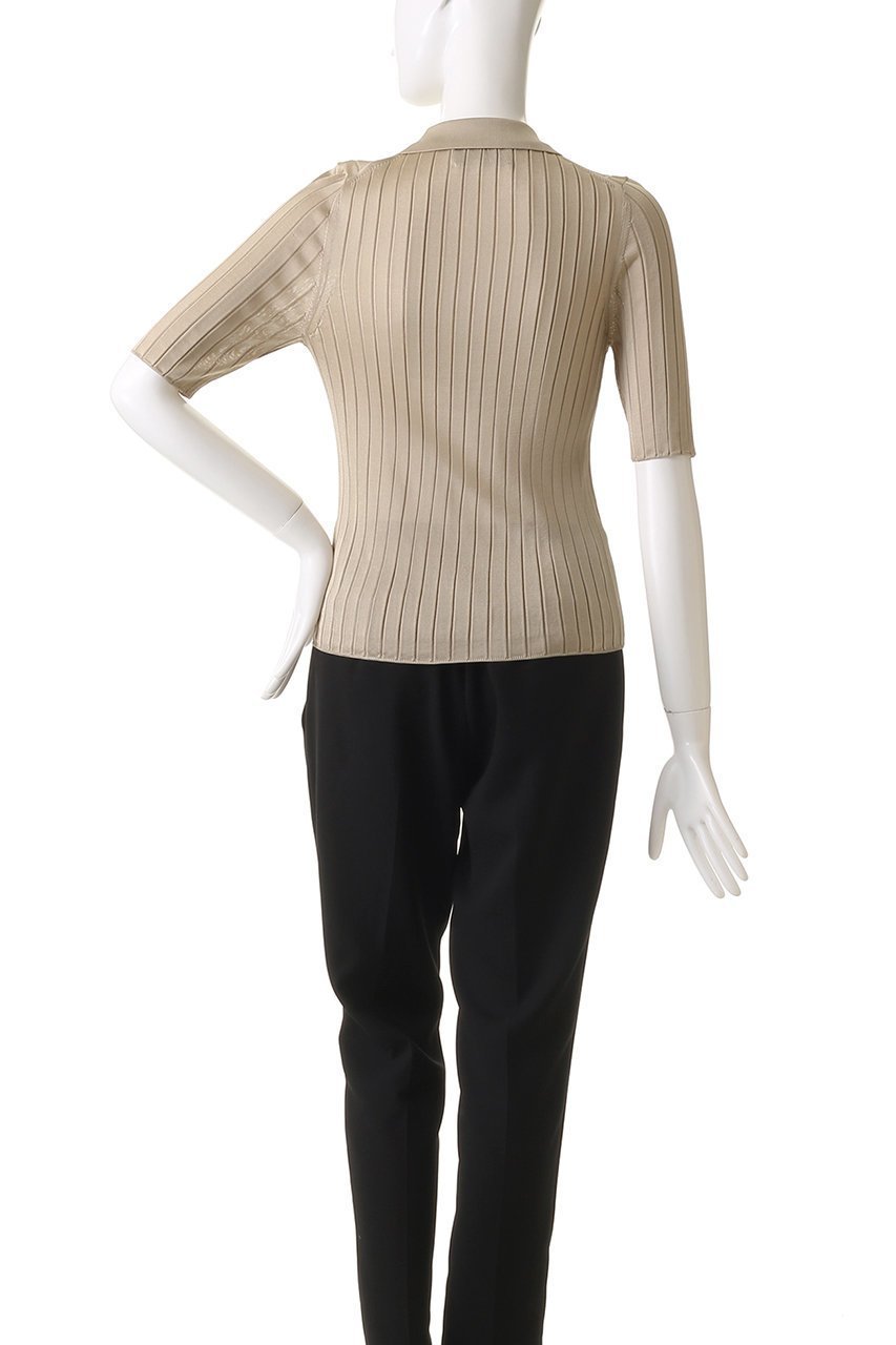 【オブリオ/AUBRIOT】のマルベリーシルク ポロニット 人気、トレンドファッション・服の通販 founy(ファニー) 　ファッション　Fashion　レディースファッション　Ladies' Fashion Online　トップス・カットソー　Cut & Sew Tops　ニット　Knit Tops & Sweaters　プルオーバー　Pullovers　クラシック　Classic　コンパクト　Compact　シルク　Silk　フォルム　Form　ポロシャツ　Polo Shirt　モダン　Modern　ワイドリブ　Wide Rib　エレガント 上品　Elegant　other-4|ID: prp329100004383107 ipo3291000000032694904
