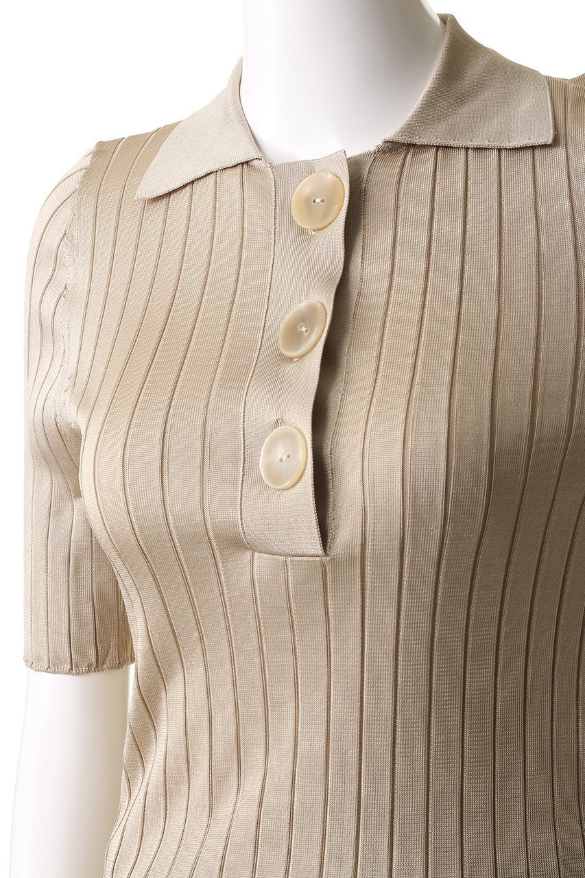 【オブリオ/AUBRIOT】のマルベリーシルク ポロニット 人気、トレンドファッション・服の通販 founy(ファニー) 　ファッション　Fashion　レディースファッション　Fashion for Women　トップス・カットソー　Cut & Sew Tops　ニット　Knit Tops & Sweaters　カジュアルプルオーバー・ニットトップス　Pullovers & Knit Tops / Casual Pullovers　クラシック　Classic, Timeless Style　コンパクト　Compact, Small Size　シルク　Silk, 100% Silk　フォルム　Silhouette, Form　ポロシャツ　Polo Shirt, Collared Tee　モダン　Modern, Contemporary　ワイドリブ　Wide Rib, Wide Ribbed Knit　エレガント 上品　Elegant　other-5|ID: prp329100004383107 ipo3291000000035573496