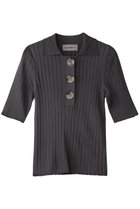 【オブリオ/AUBRIOT】のマルベリーシルク ポロニット チャコールグレー|ID: prp329100004383107 ipo3291000000036899254