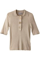 【オブリオ/AUBRIOT】のマルベリーシルク ポロニット ライトベージュ|ID: prp329100004383107 ipo3291000000036899255