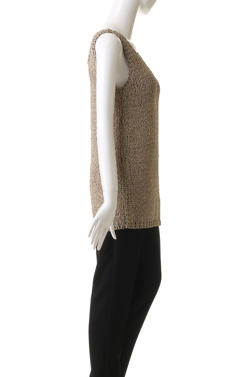 【オブリオ/AUBRIOT】のラメヤーンタンクトップ 人気、トレンドファッション・服の通販 founy(ファニー) 　ファッション　Fashion　レディースファッション　Fashion for Women　トップス・カットソー　Cut & Sew Tops　ニット　Knit Tops & Sweaters　カジュアルプルオーバー・ニットトップス　Pullovers & Knit Tops / Casual Pullovers　ジュエル　Jewel, Gemstone　ストレート　Straight, Straight Cut　スリット　Slit, Slit Detail　タンク　Tank Top, Sleeveless Top　フィット　Fit, Slim Fit　other-3|ID: prp329100004383108 ipo3291000000032950682