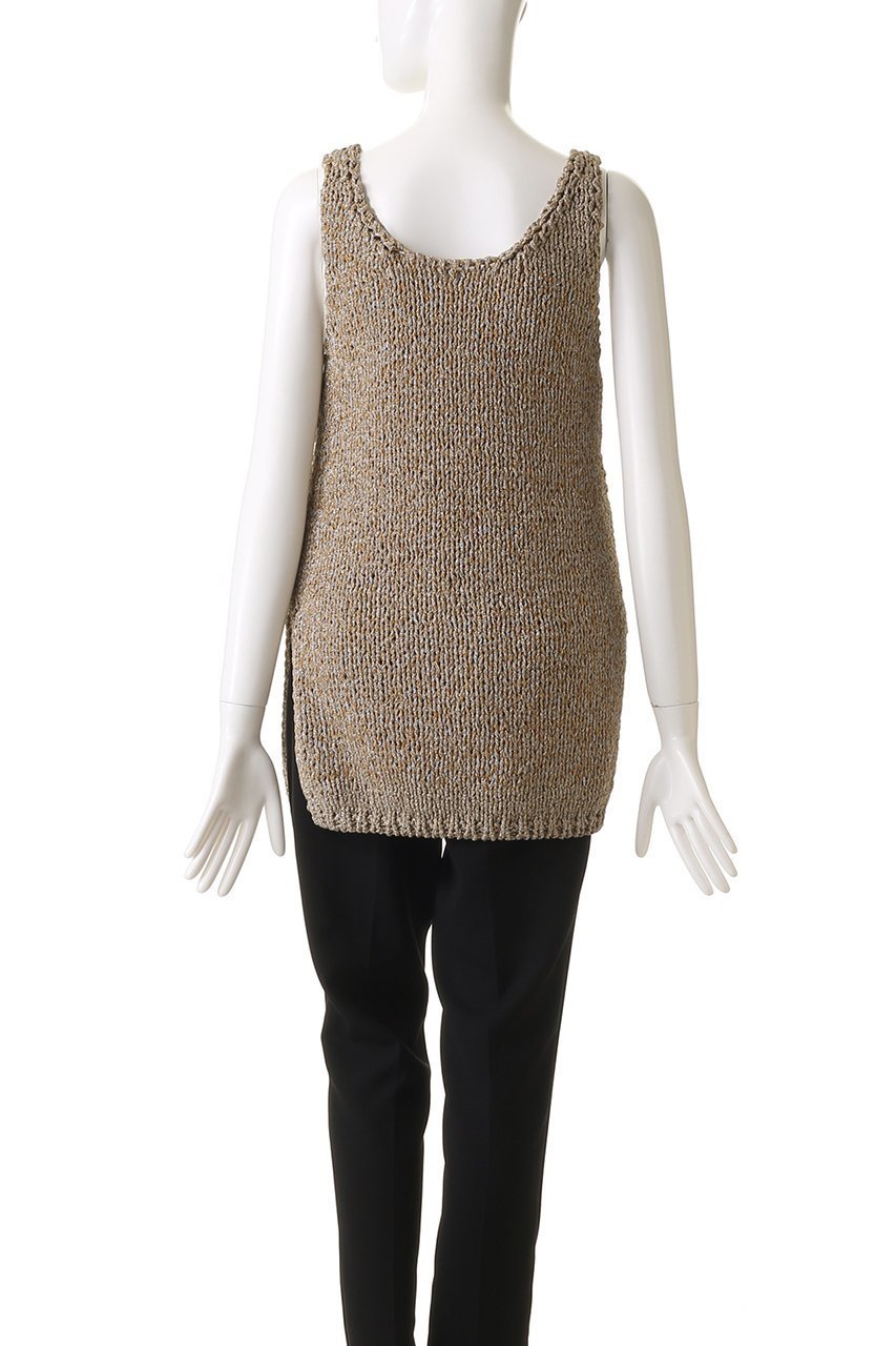 【オブリオ/AUBRIOT】のラメヤーンタンクトップ 人気、トレンドファッション・服の通販 founy(ファニー) 　ファッション　Fashion　レディースファッション　Fashion for Women　トップス・カットソー　Cut & Sew Tops　ニット　Knit Tops & Sweaters　カジュアルプルオーバー・ニットトップス　Pullovers & Knit Tops / Casual Pullovers　ジュエル　Jewel, Gemstone　ストレート　Straight, Straight Cut　スリット　Slit, Slit Detail　タンク　Tank Top, Sleeveless Top　フィット　Fit, Slim Fit　other-4|ID: prp329100004383108 ipo3291000000035721753