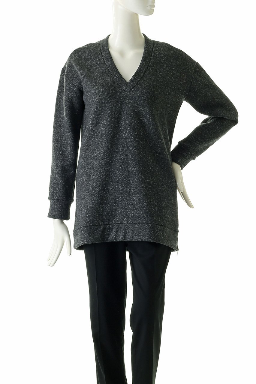 【フォーコーナーズ/+FOUR CORNERS】の綿ウール裏毛Vネックプルオーバー 人気、トレンドファッション・服の通販 founy(ファニー) 　ファッション　Fashion　レディースファッション　Fashion for Women　トップス・カットソー　Cut & Sew Tops　シャツ・ブラウス・オフィスカジュアル　Elegant Blouses & Button-Ups　ロングTシャツ・Tシャツ　Longline T-Shirts & Tees　カジュアルプルオーバー・ニットトップス　Pullovers & Knit Tops / Casual Pullovers　カットソー・ベーシックTシャツ　Cut-and-Sewn Tops / Stretch Tees & Basics　Vネックトップス　V-Neck Tops / V-Cut Neckline Shirts　スウェット / スエット　Sweatshirt, Sweatwear　スリーブ　Sleeve, Long Sleeve / Short Sleeve　ベーシック　Basic, Essential　ロング　Long, Long-Length　定番　Standard, Basic Item　A/W・秋冬　Autumn/Winter　other-2|ID: prp329100004383117 ipo3291000000035342973