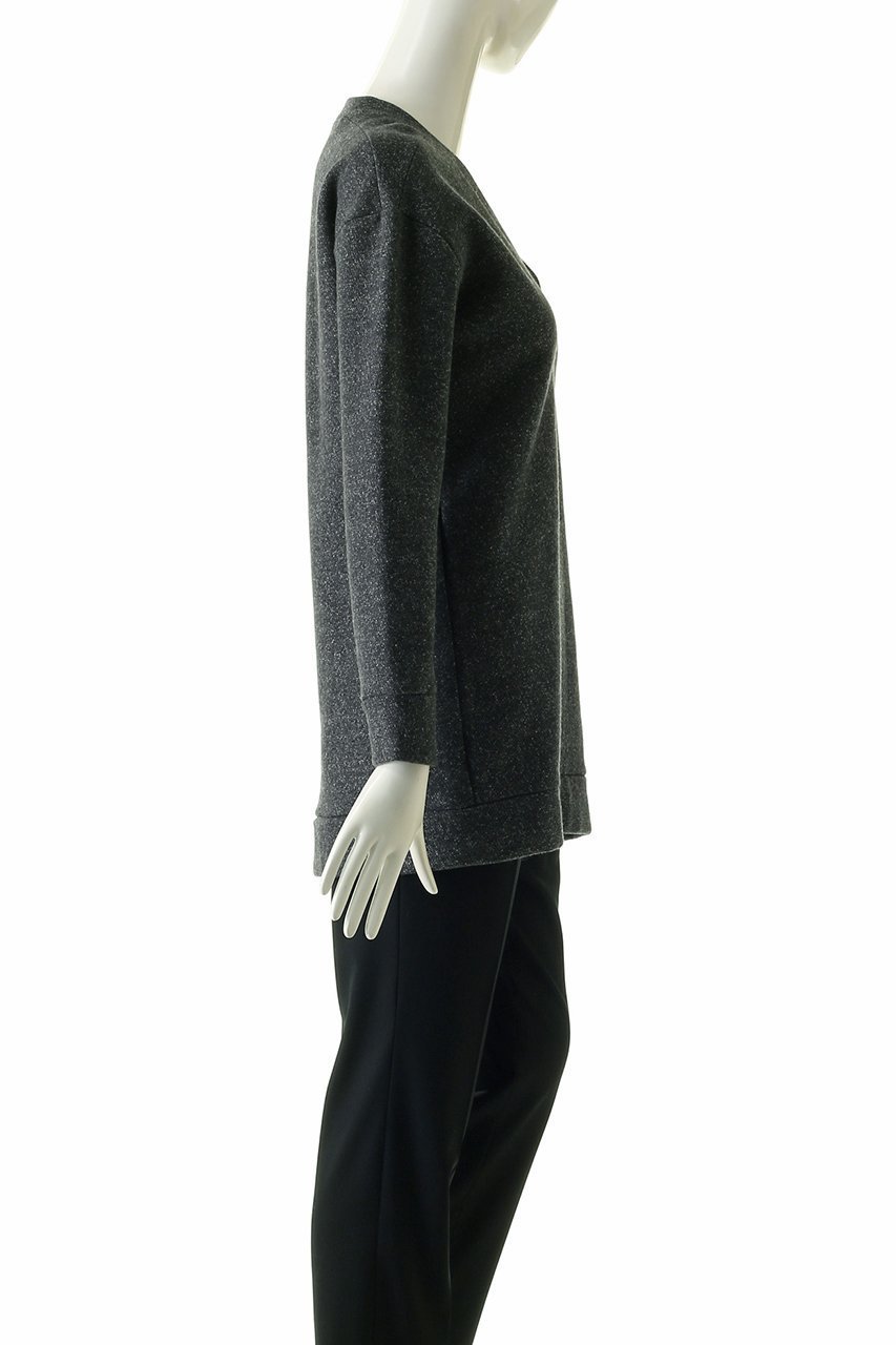 【フォーコーナーズ/+FOUR CORNERS】の綿ウール裏毛Vネックプルオーバー 人気、トレンドファッション・服の通販 founy(ファニー) 　ファッション　Fashion　レディースファッション　Fashion for Women　トップス・カットソー　Cut & Sew Tops　シャツ・ブラウス・オフィスカジュアル　Elegant Blouses & Button-Ups　ロングTシャツ・Tシャツ　Longline T-Shirts & Tees　カジュアルプルオーバー・ニットトップス　Pullovers & Knit Tops / Casual Pullovers　カットソー・ベーシックTシャツ　Cut-and-Sewn Tops / Stretch Tees & Basics　Vネックトップス　V-Neck Tops / V-Cut Neckline Shirts　スウェット / スエット　Sweatshirt, Sweatwear　スリーブ　Sleeve, Long Sleeve / Short Sleeve　ベーシック　Basic, Essential　ロング　Long, Long-Length　定番　Standard, Basic Item　A/W・秋冬　Autumn/Winter　other-3|ID: prp329100004383117 ipo3291000000035342974