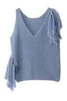 【ニアー ニッポン/near.nippon】のペーパーヤーン フリンジタンクトップ 人気、トレンドファッション・服の通販 founy(ファニー) ファッション Fashion レディースファッション Fashion for Women トップス・カットソー Cut & Sew Tops ニット Knit Tops & Sweaters カジュアルプルオーバー・ニットトップス Pullovers & Knit Tops / Casual Pullovers アシンメトリー Asymmetrical Style インナー Innerwear ギャザー Gathered, Ruffled コンパクト Compact, Small Size ドレス Dress, One-Piece バランス Balance, Style Balance フリンジ Fringe, Tassel ボトム Bottoms, Lower Wear レース Lace, Lace Fabric ワイド Wide, Wide Fit 軽量 Lightweight, Ultra Light thumbnail サックス|ID: prp329100004384998 ipo3291000000032950965